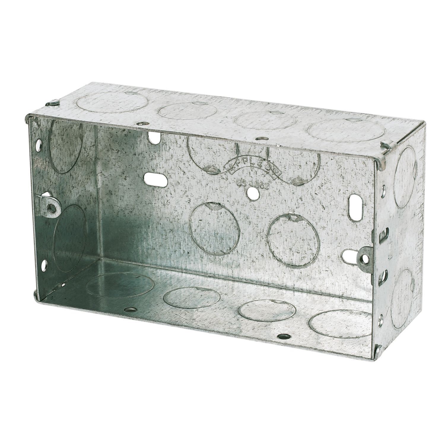 Appleby 2-Gang Galvanised Steel Back Box 47mm (29466)