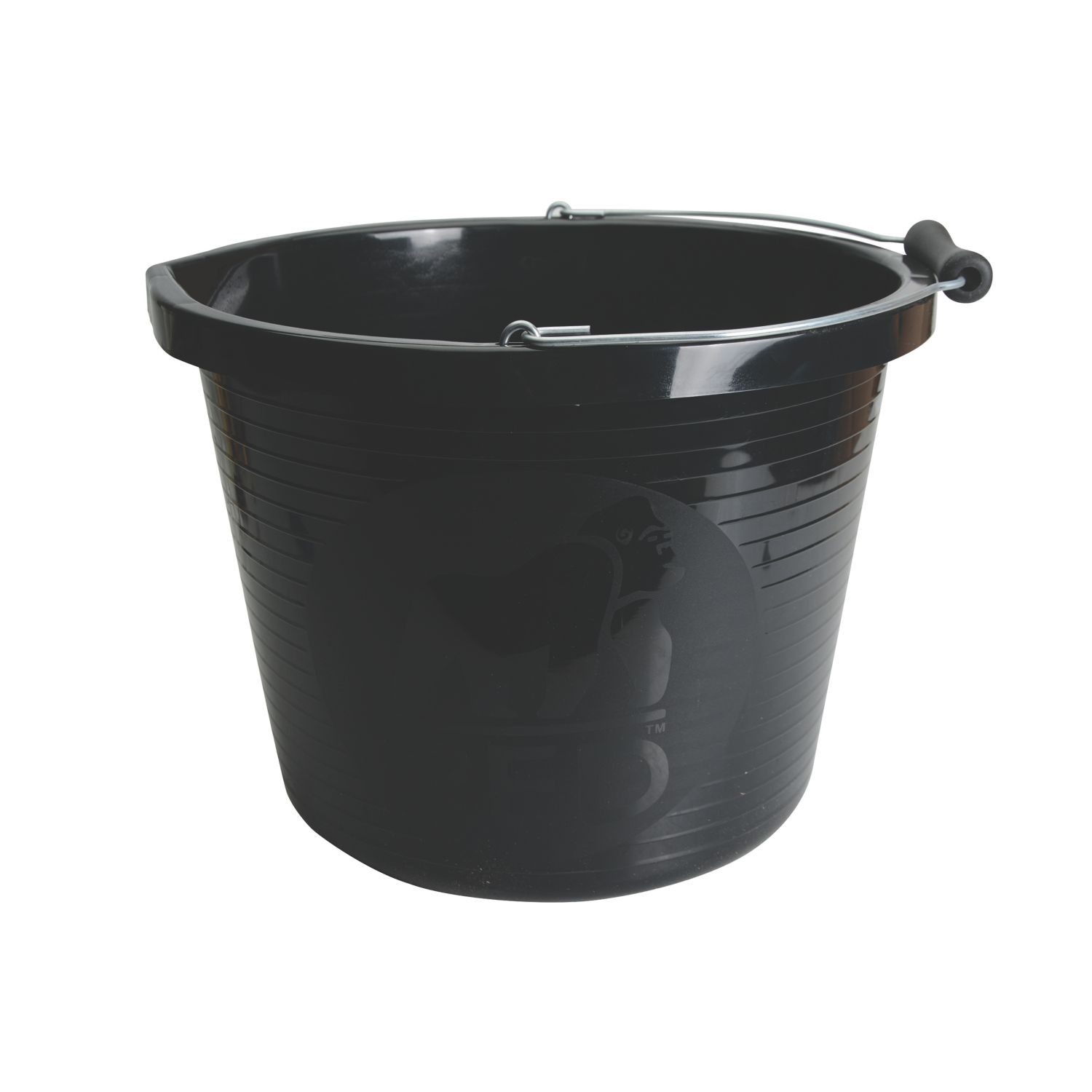 Red Gorilla Polyethylene Bucket Black 15Ltr (294HL)