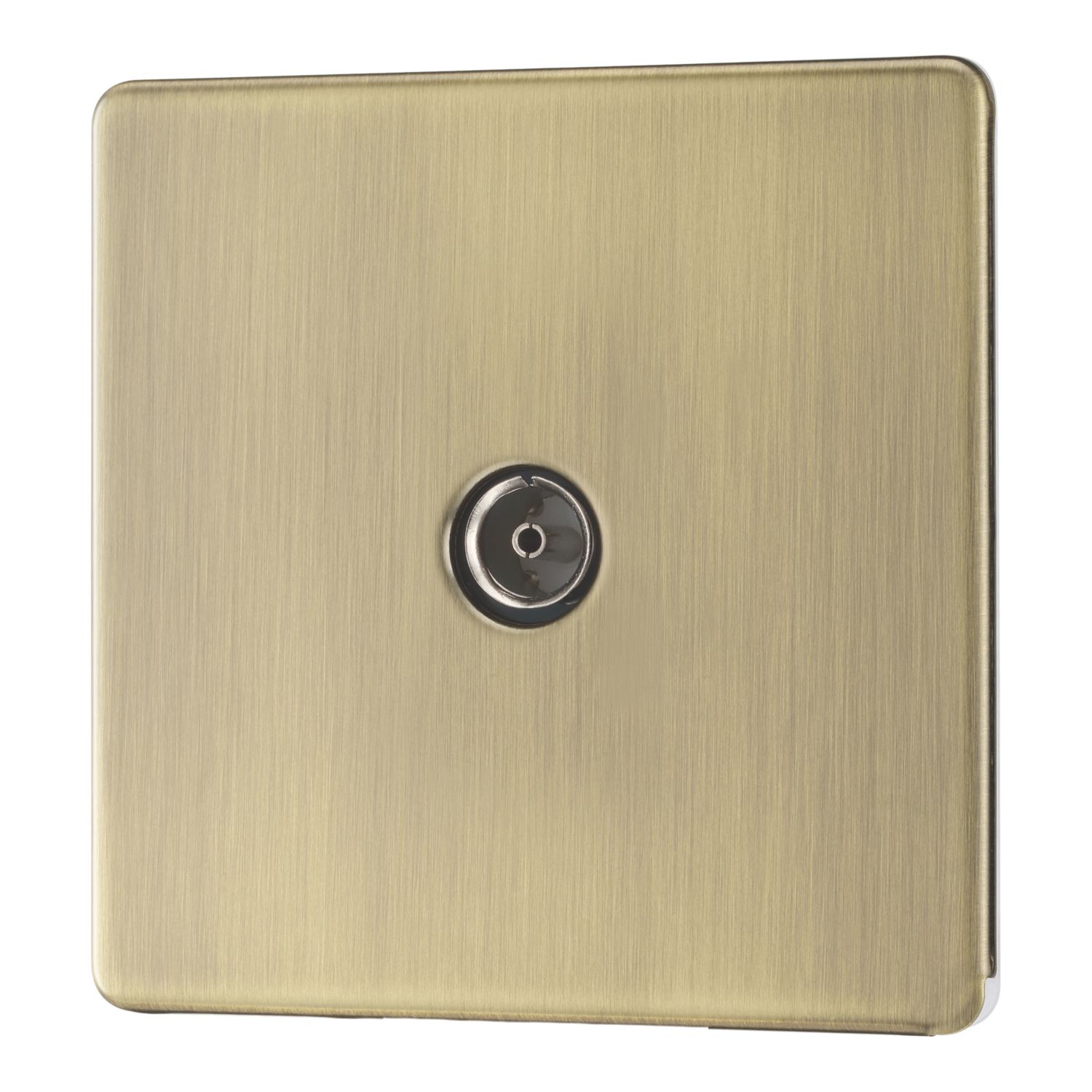 LAP 1-Gang F-Type Coaxial TV / FM Socket Antique Brass (294PN)