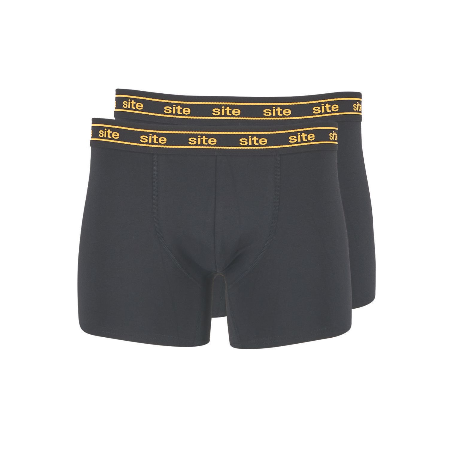 Site 2 Pack Black Medium Mens Boxer Shorts (299YW)