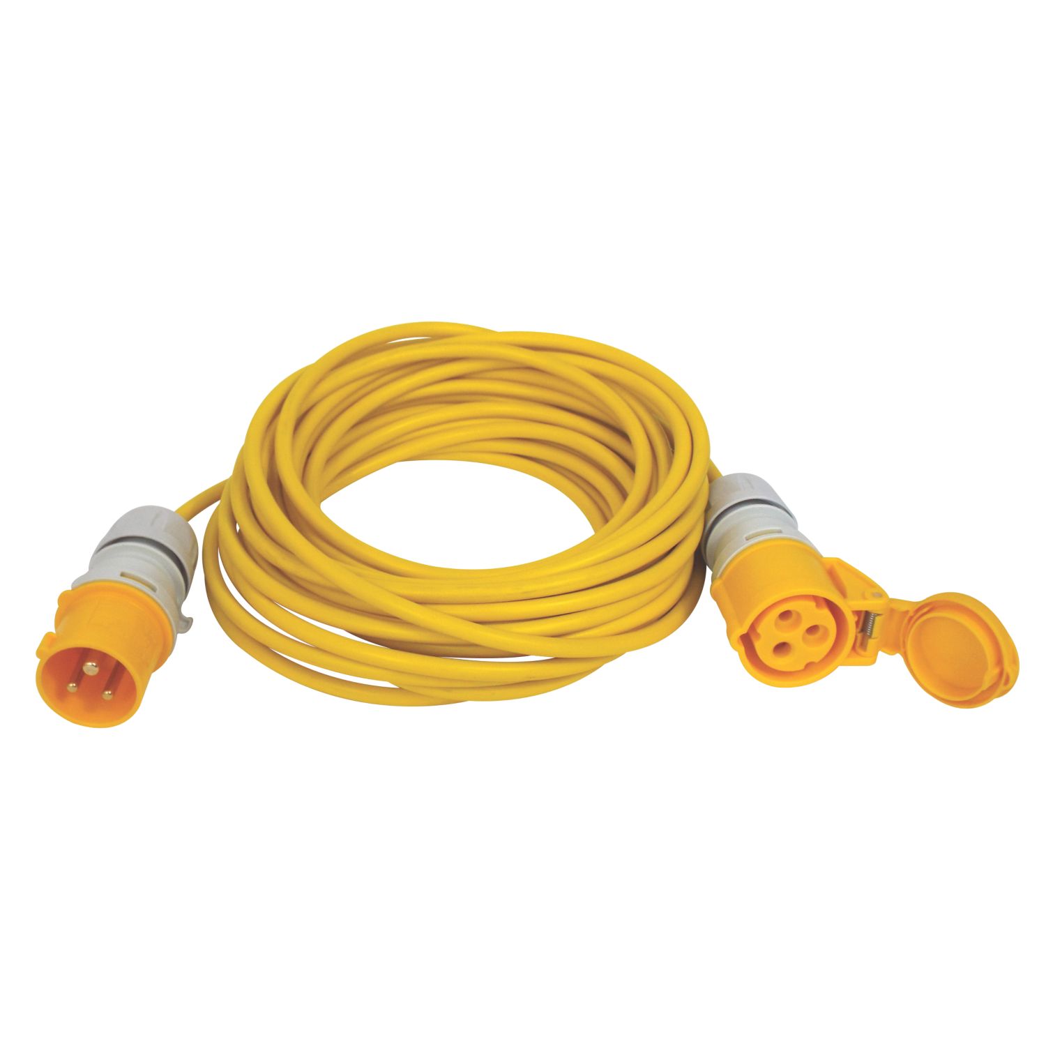 Carroll & Meynell Yellow 110V 16A Extension Lead 14m x 1.5mm² (3035P)