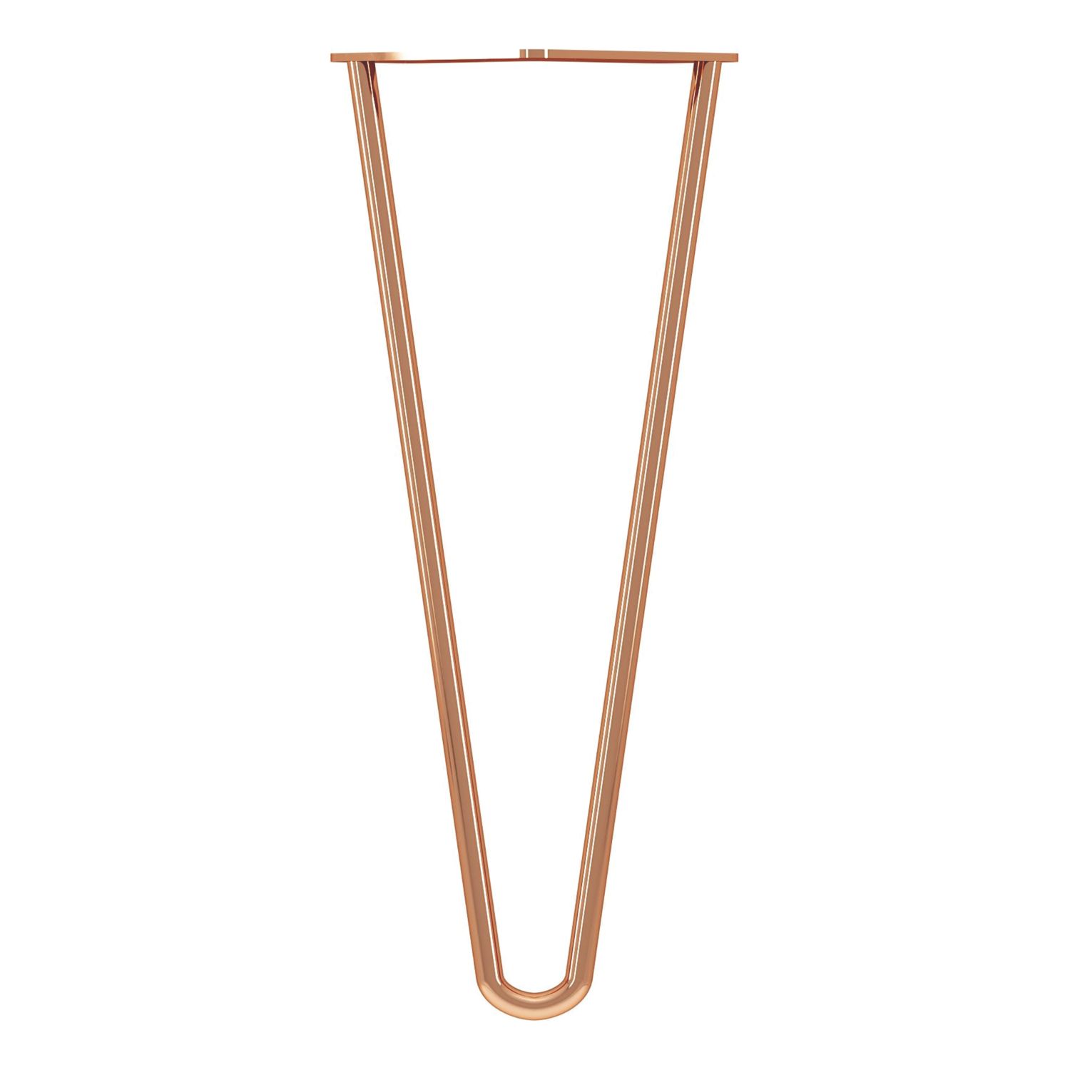 Rothley 2-Pin Hairpin Furniture Leg Polished Copper 350mm (304PR)