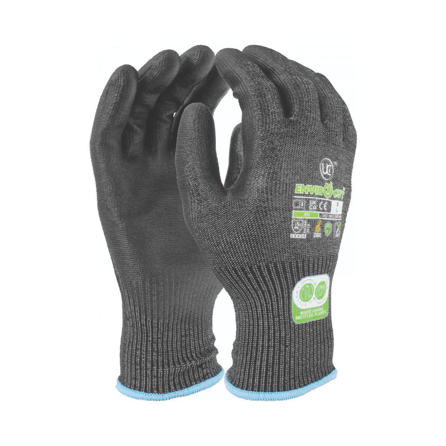 UCI Envirocut Cut-Resistant Gloves Black Large (304RX)