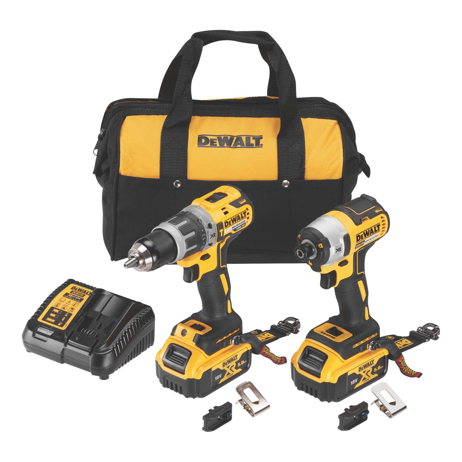 DeWalt DCK266P2LR-GB 18V 2 x 5.0Ah Li-Ion XR Brushless Cordless Twin Pack (304XK)