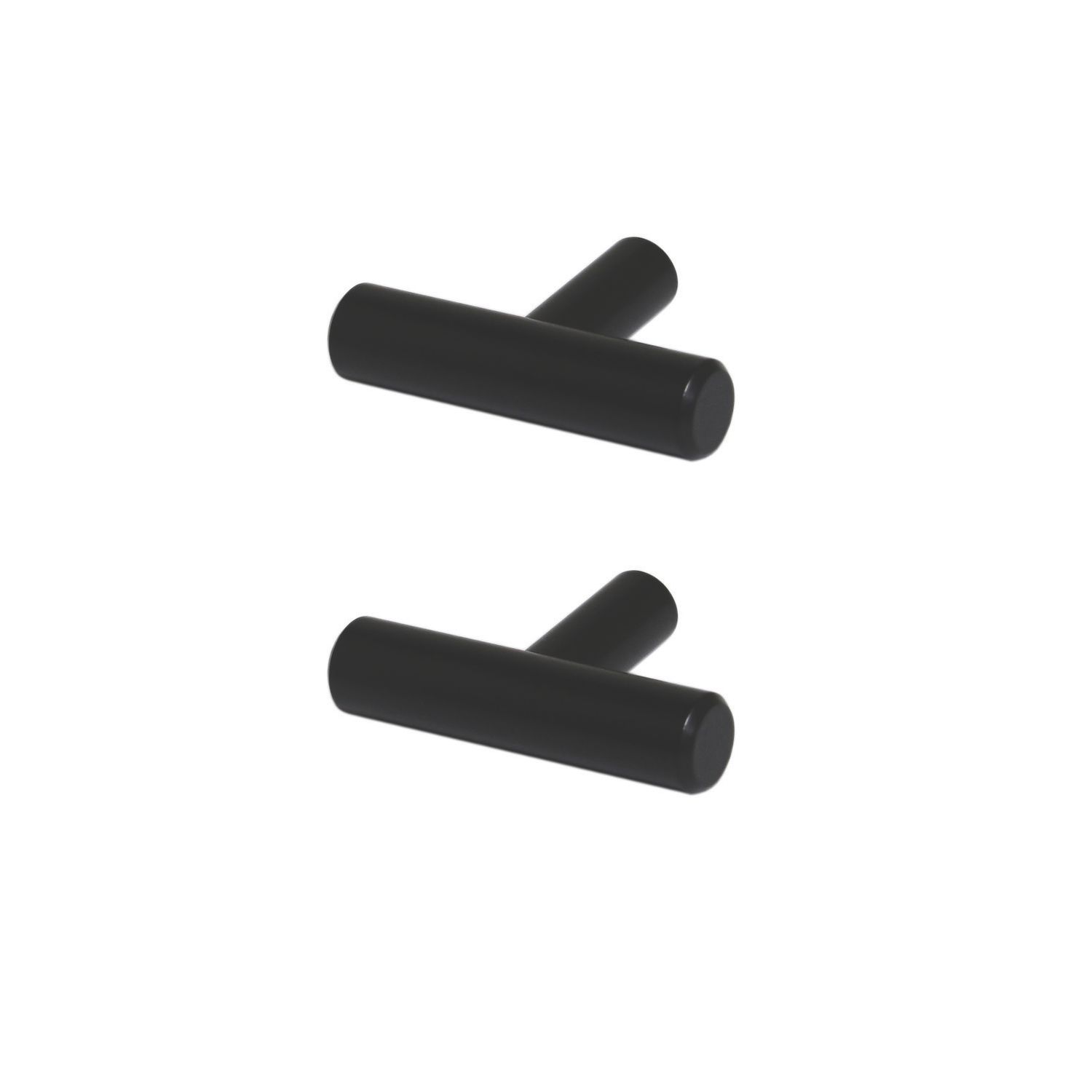 Essentials Annatto T-Bar Handle Matt Black 50mm 2 Pieces (305AA)