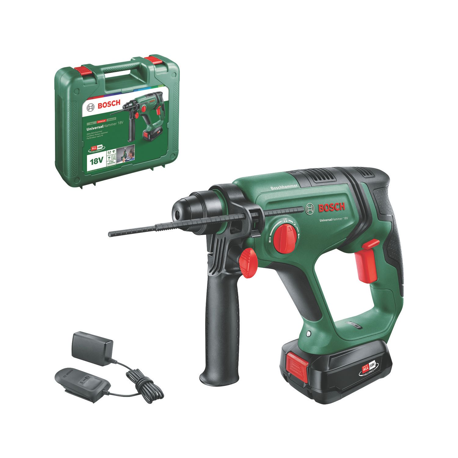 Bosch UniversalHammer 2kg 18V 1 x 2.5Ah Li-Ion Power for All Cordless Hammer Drill (305KK)