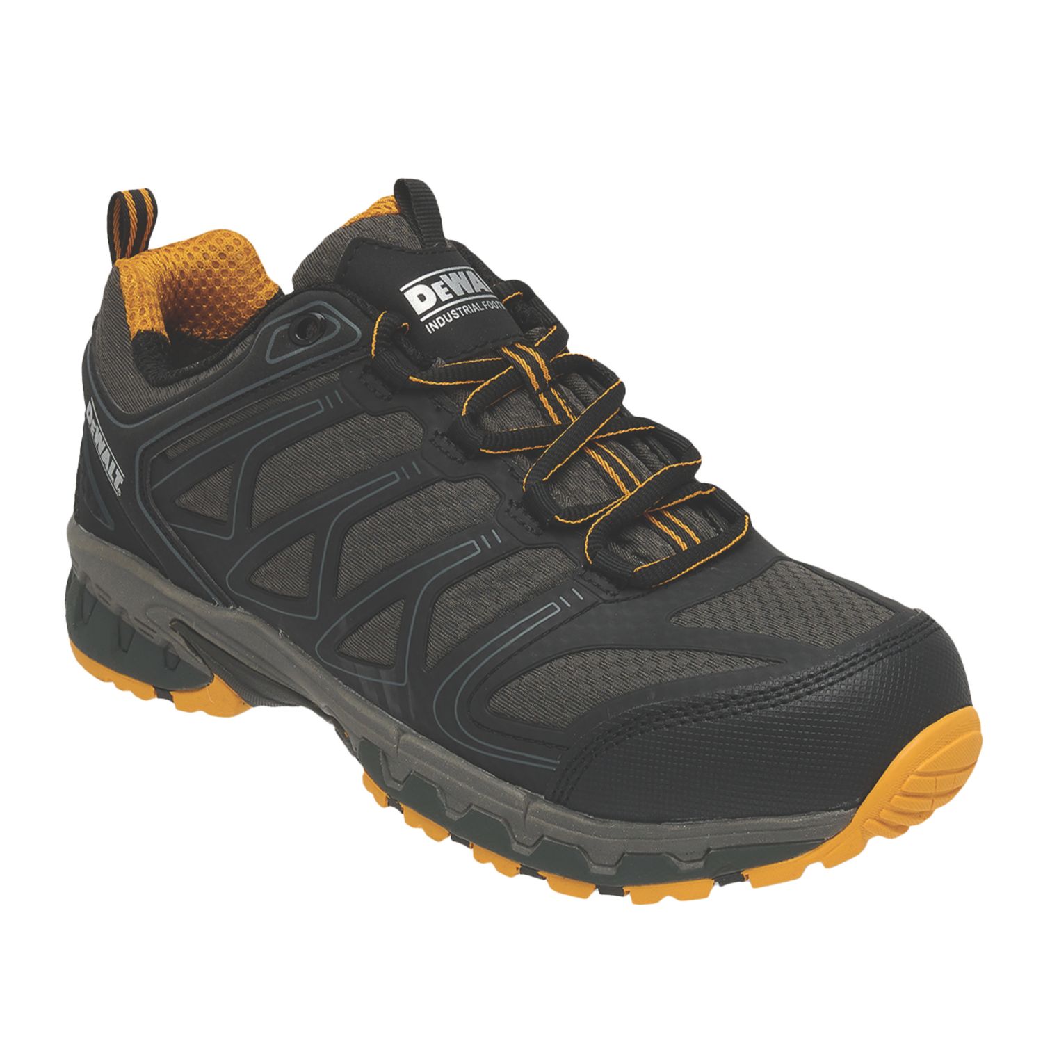 DeWalt Garrison Size 11 Charcoal Grey/Yellow Steel Toe Cap Safety Trainers (3062R)
