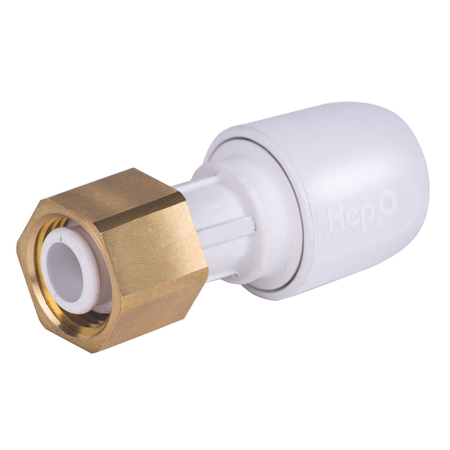 Hep2O Plastic Push-Fit Straight Tap Connector 15mm x 1/2" (3063F)