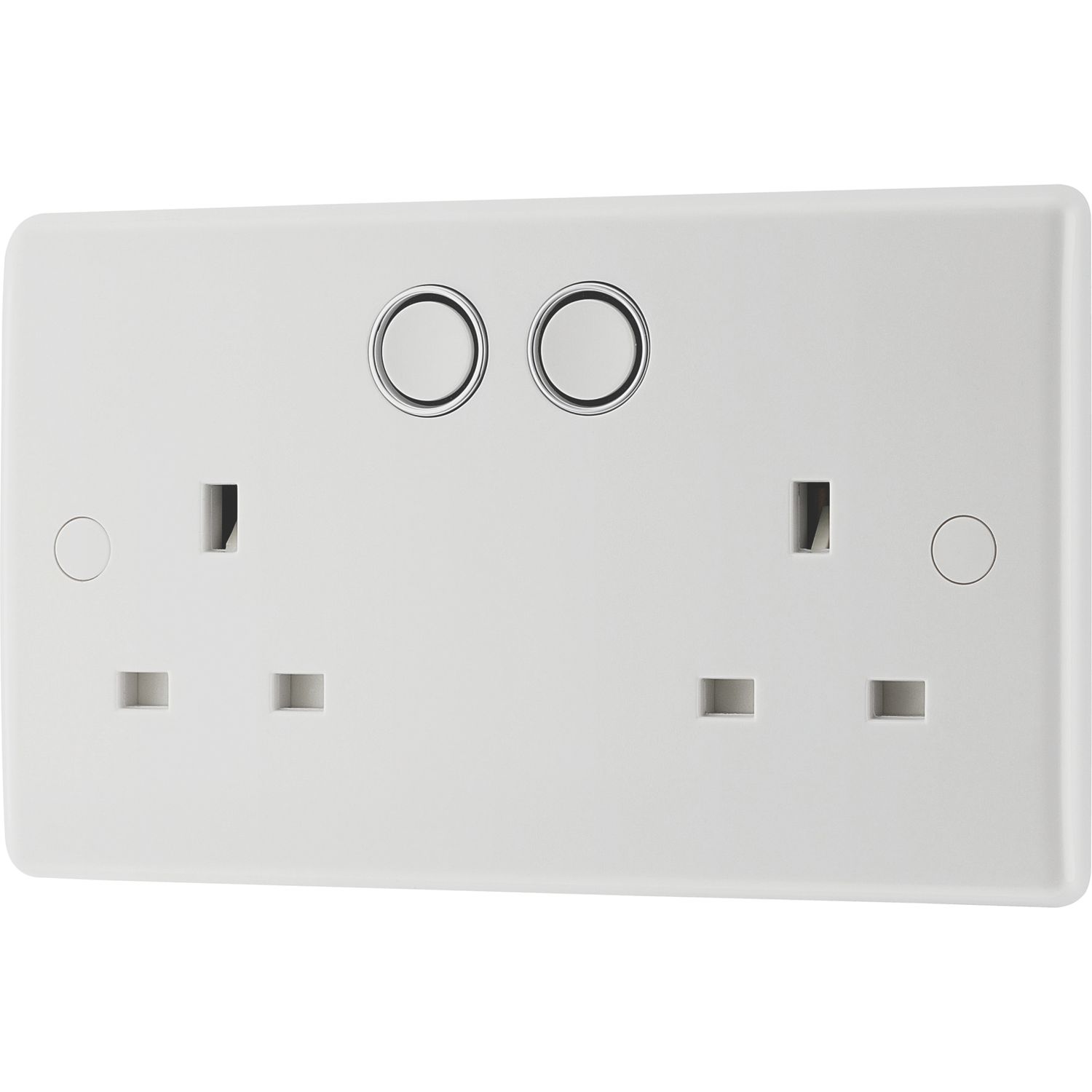 British General 800 Series 13A 2-Gang SP Switched Smart Socket White (306HV)