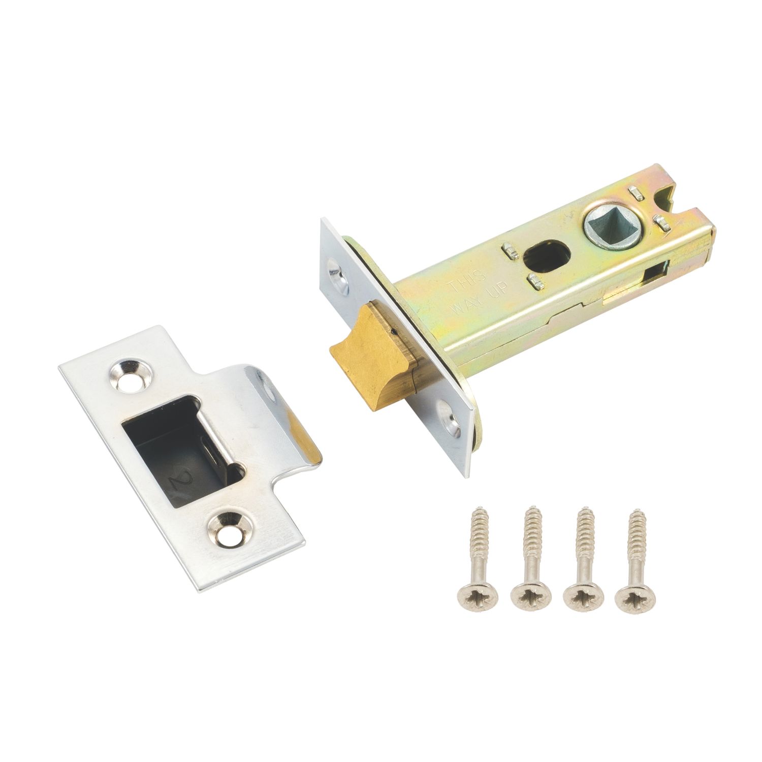 Smith & Locke Chrome Tubular Mortice Latch 76mm Case - 57mm Backset (306PX)