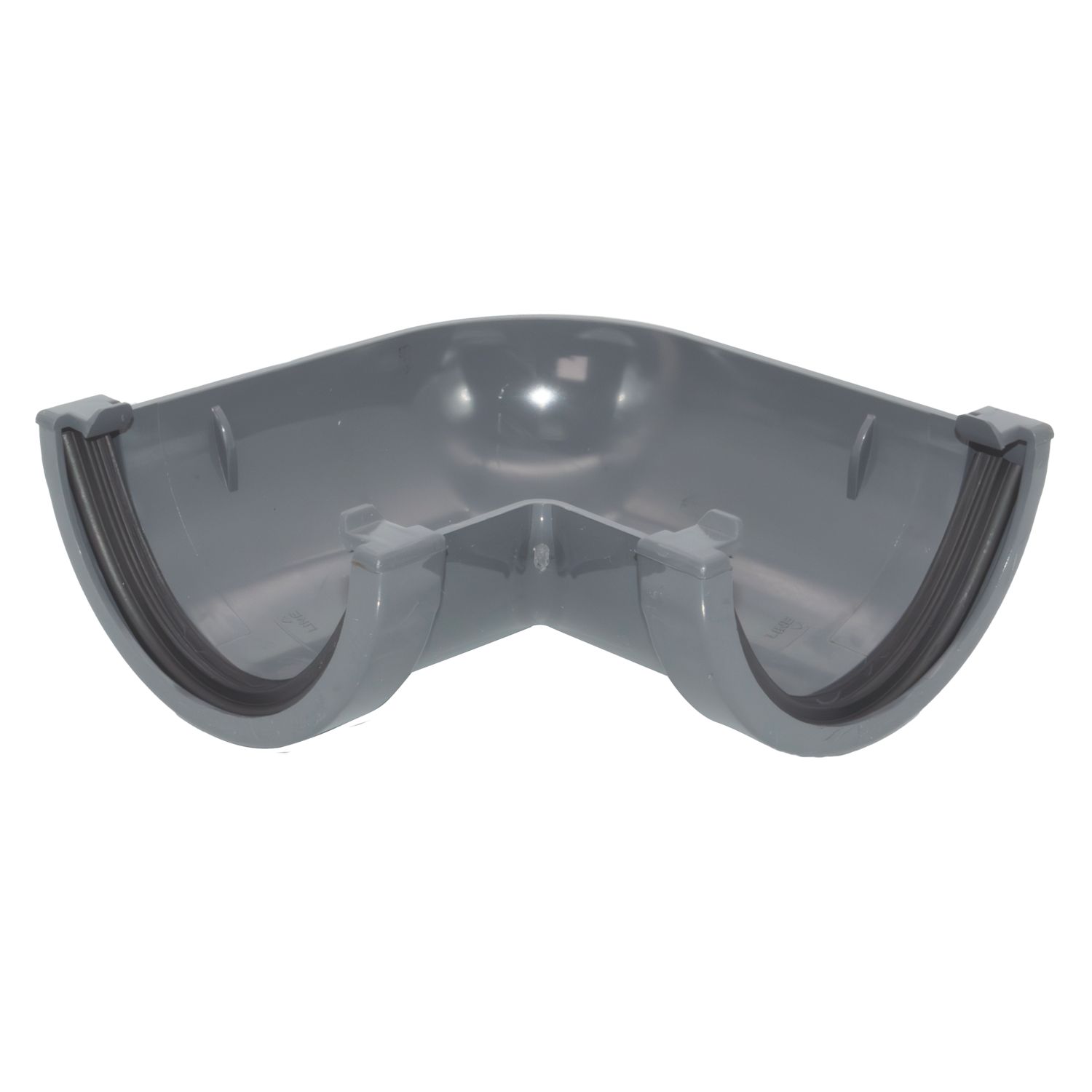 FloPlast MiniFlo uPVC 90° Half Round Gutter Angle Anthracite Grey 76mm (306YE)
