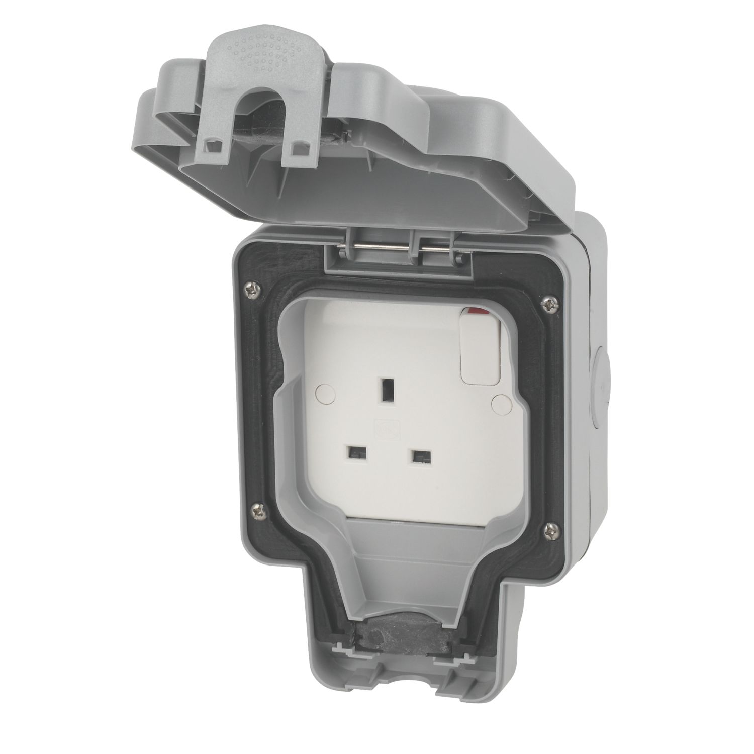 MK IP66 13A 1-Gang DP Weatherproof Outdoor Switched Socket (30703)