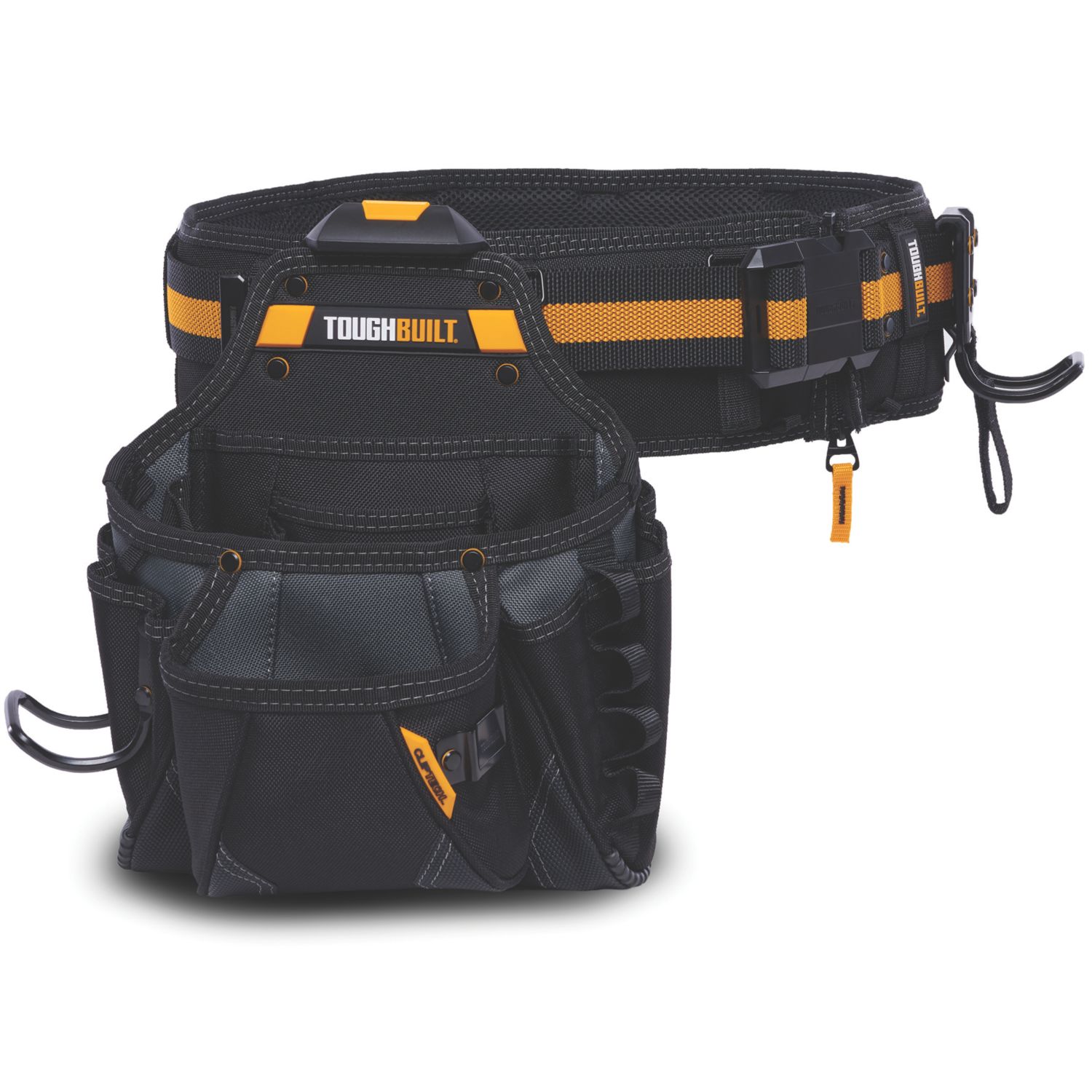 Toughbuilt ClipTech 3-Piece Builder Tool Belt Set 32-48" Black (307CE)