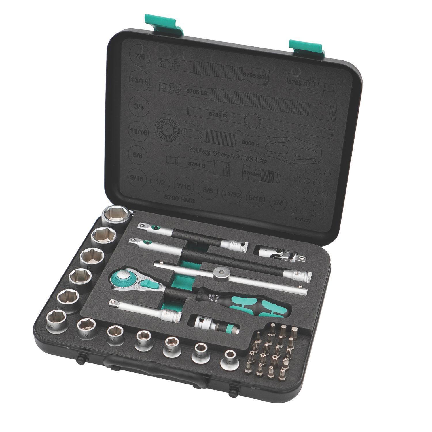 Wera 8100 SB 4 Zyklop Speed 3/8" Drive Ratchet & Socket Set 38 Pcs (309FU)