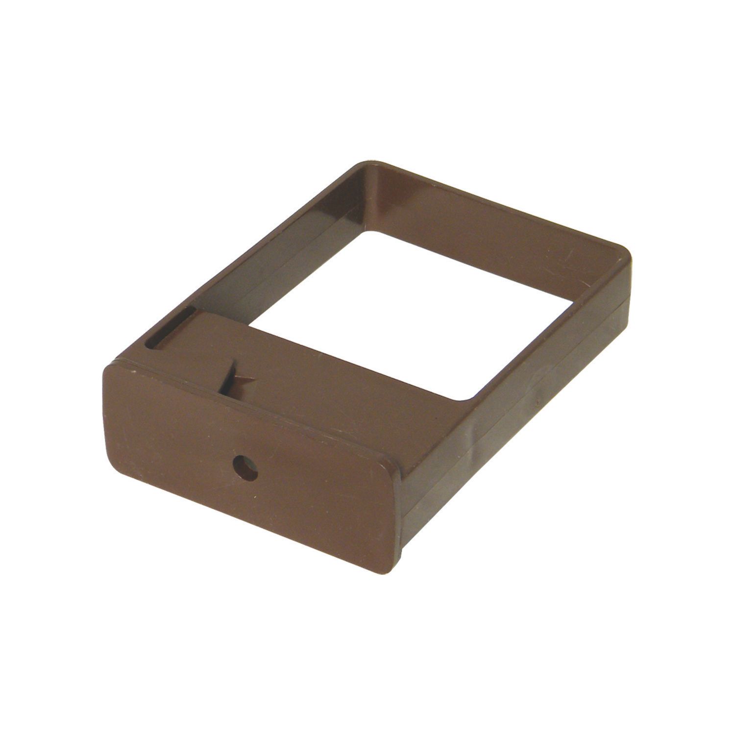 FloPlast Square Downpipe Clips Single Fix Brown 65mm 10 Pack (3115F)