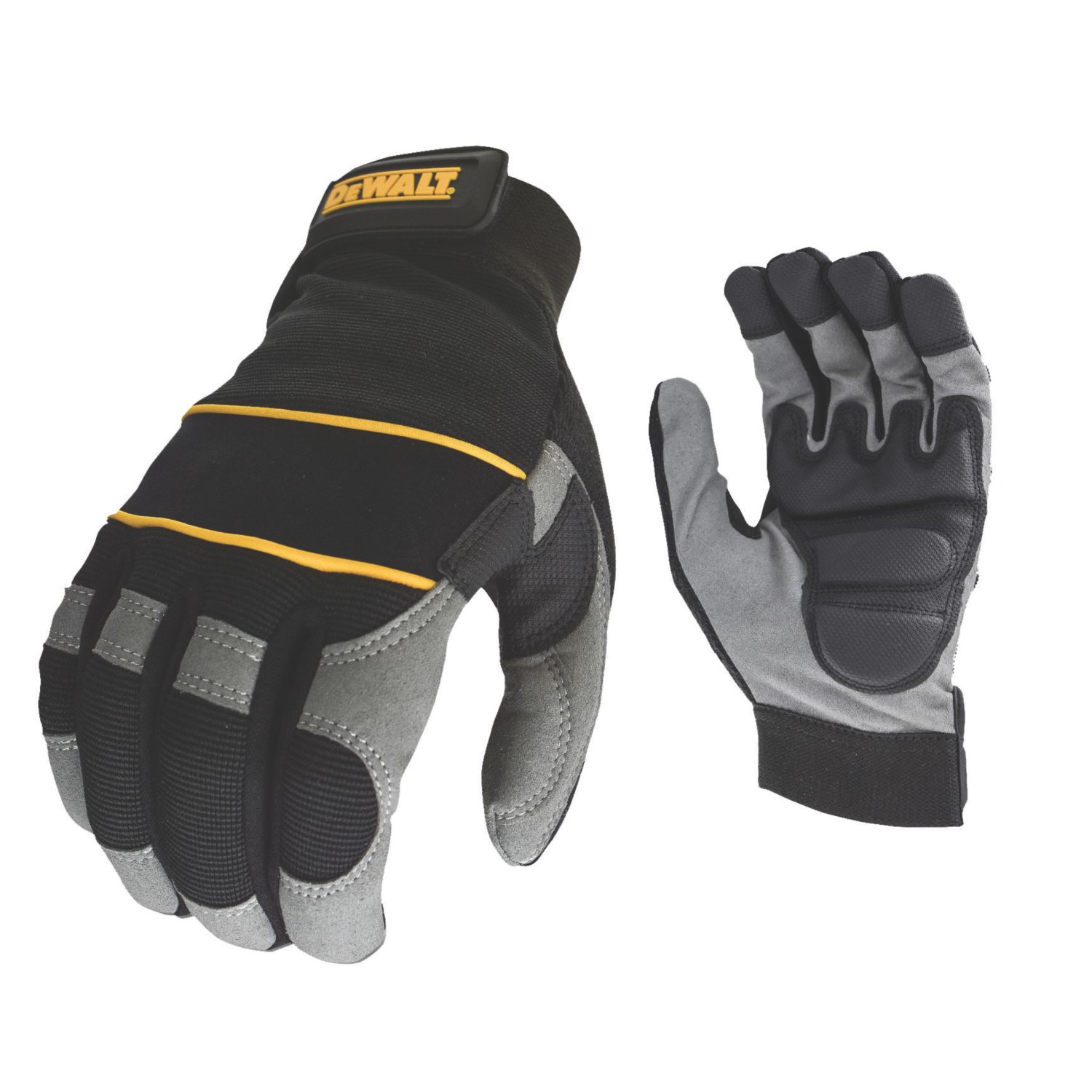 DEWALT Padded Powertool Grip Gloves Black / Grey Medium (311AY)