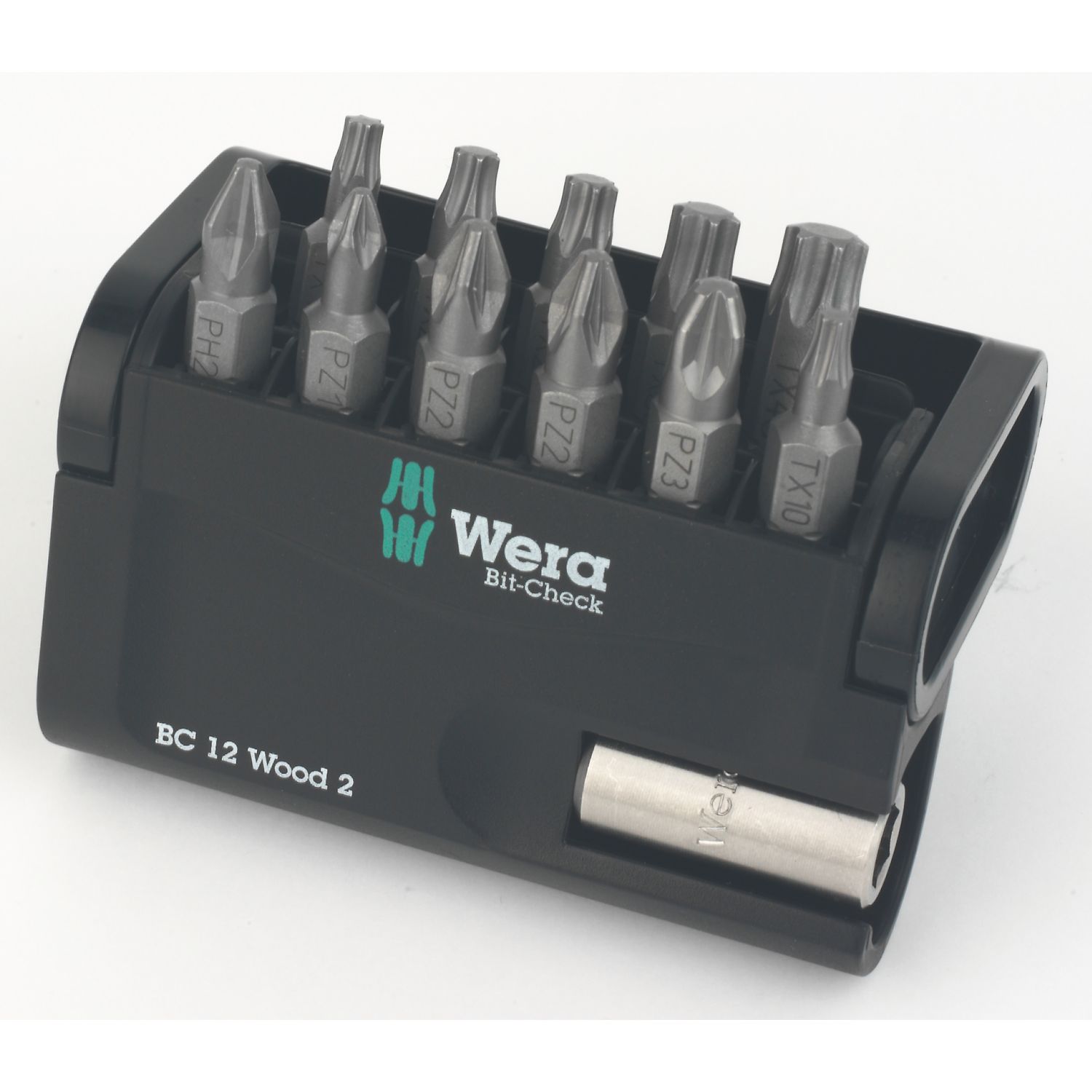 Wera Bit-Check 12 Wood 2 SB 1/4" Hex Shank Mixed Bit Set 12 Pieces (311FU)