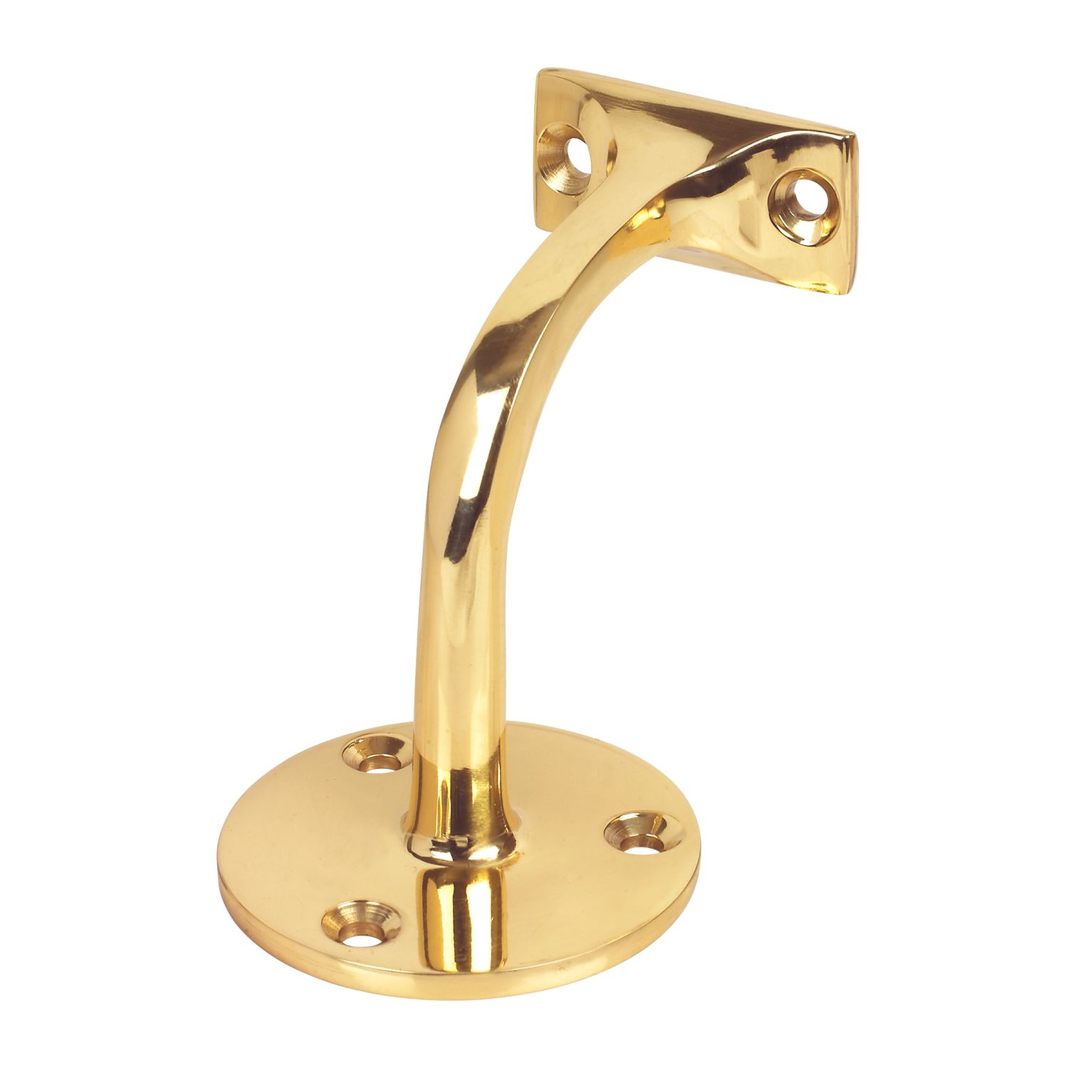 Essentials Handrail Bracket Polished Brass 65mm (31299)