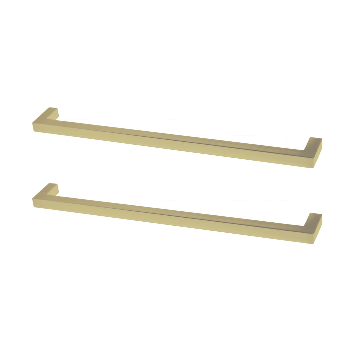 Essentials Golpar D Handles Brushed Brass 233mm 2 Pieces (312AA)
