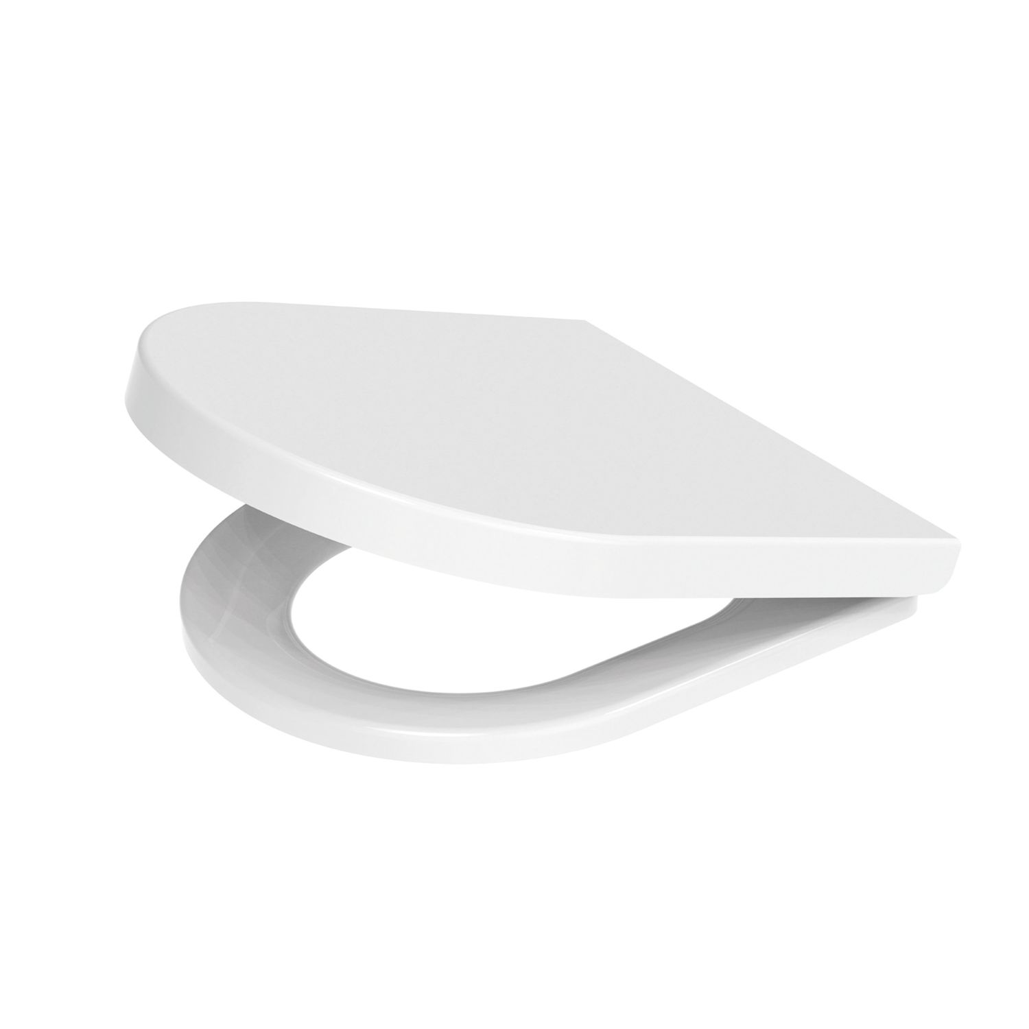 Brixton Soft-Close Wrapover Toilet Seat Thermoset Plastic White (313CH)