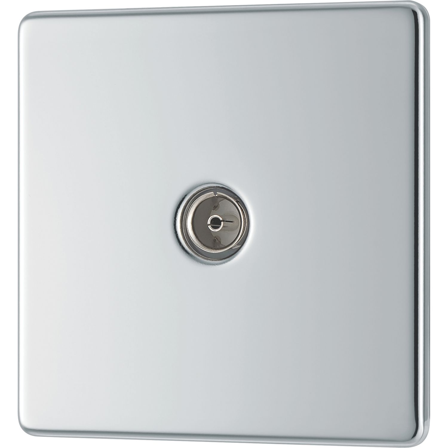 LAP 1-Gang Coaxial TV Socket Polished Chrome (314KJ)