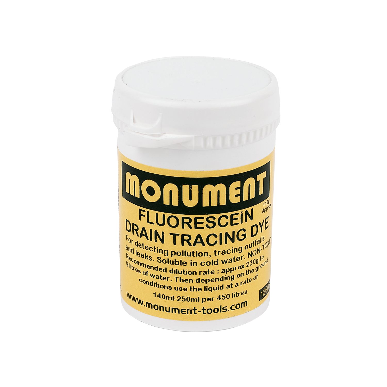 Monument Tools Fluorescein Drain Dye 133g (31595)