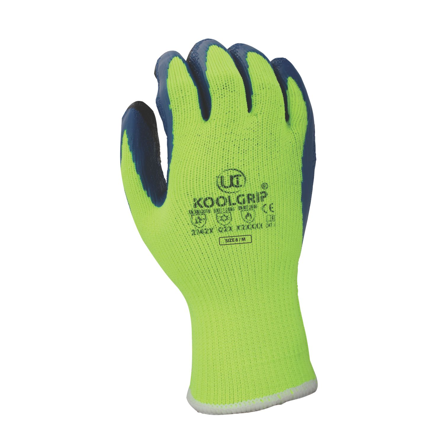 UCI KoolGrip Thermal Latex Grip Gloves Yellow Medium (315JJ)