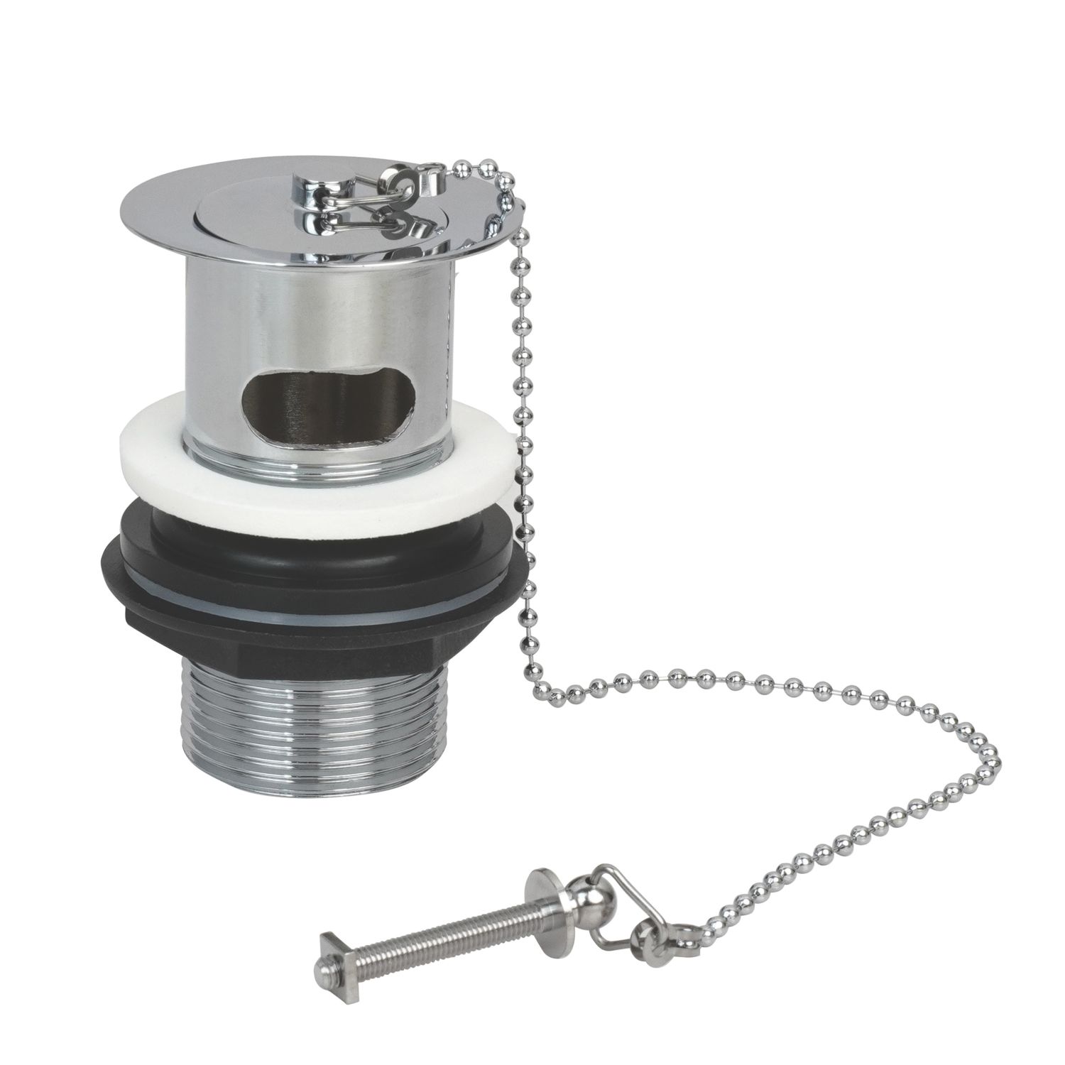 Flomasta Slotted Basin Waste with Chrome Plug & Chain (315JN)