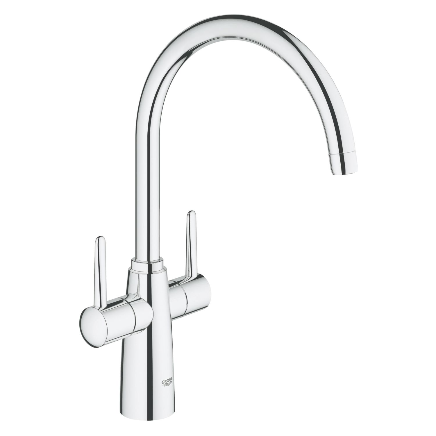 Grohe Ambi Dual-Lever Mono Mixer Kitchen Tap Chrome (317JJ)
