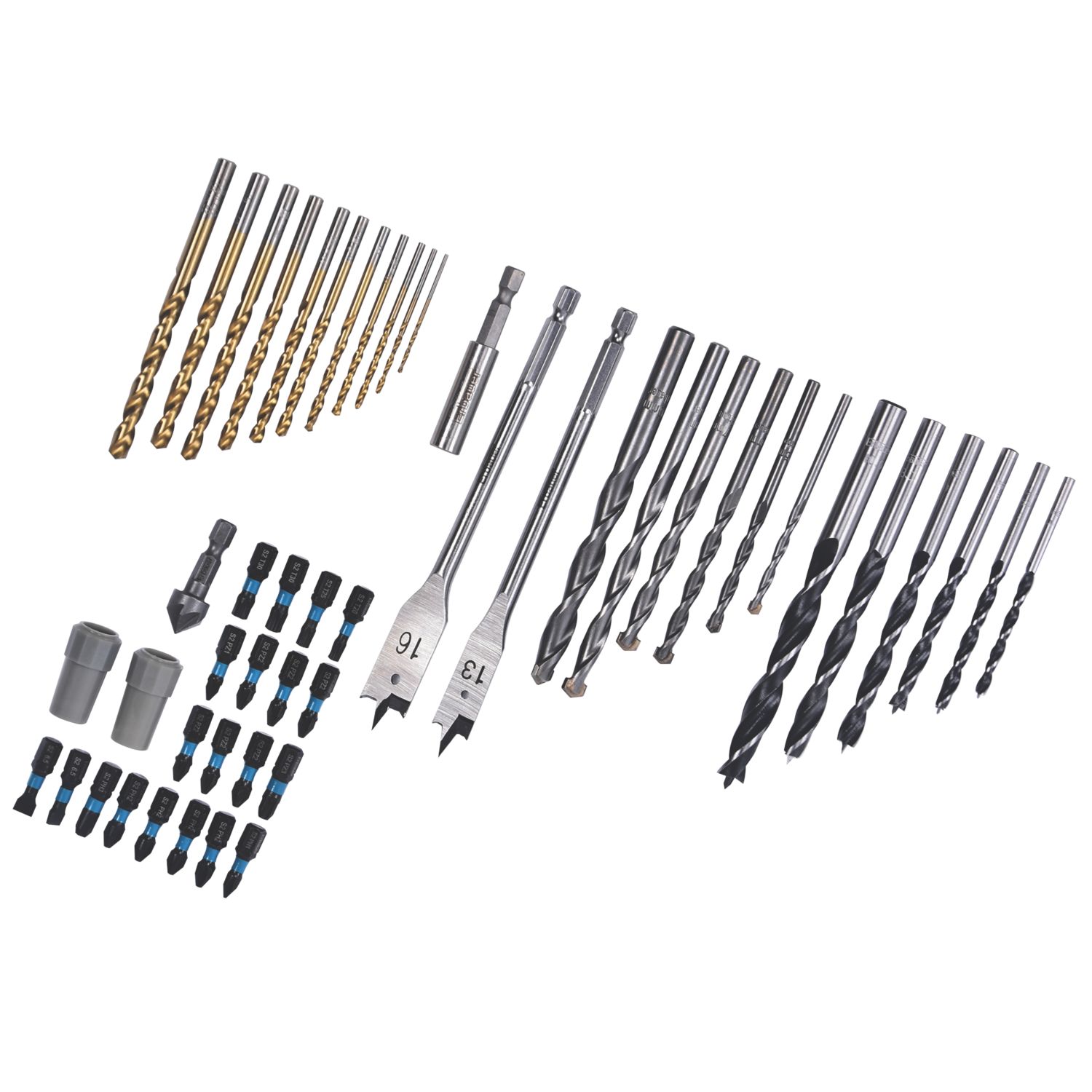 Erbauer Multi-Material Drill Bits 50 Piece Set (318PH)