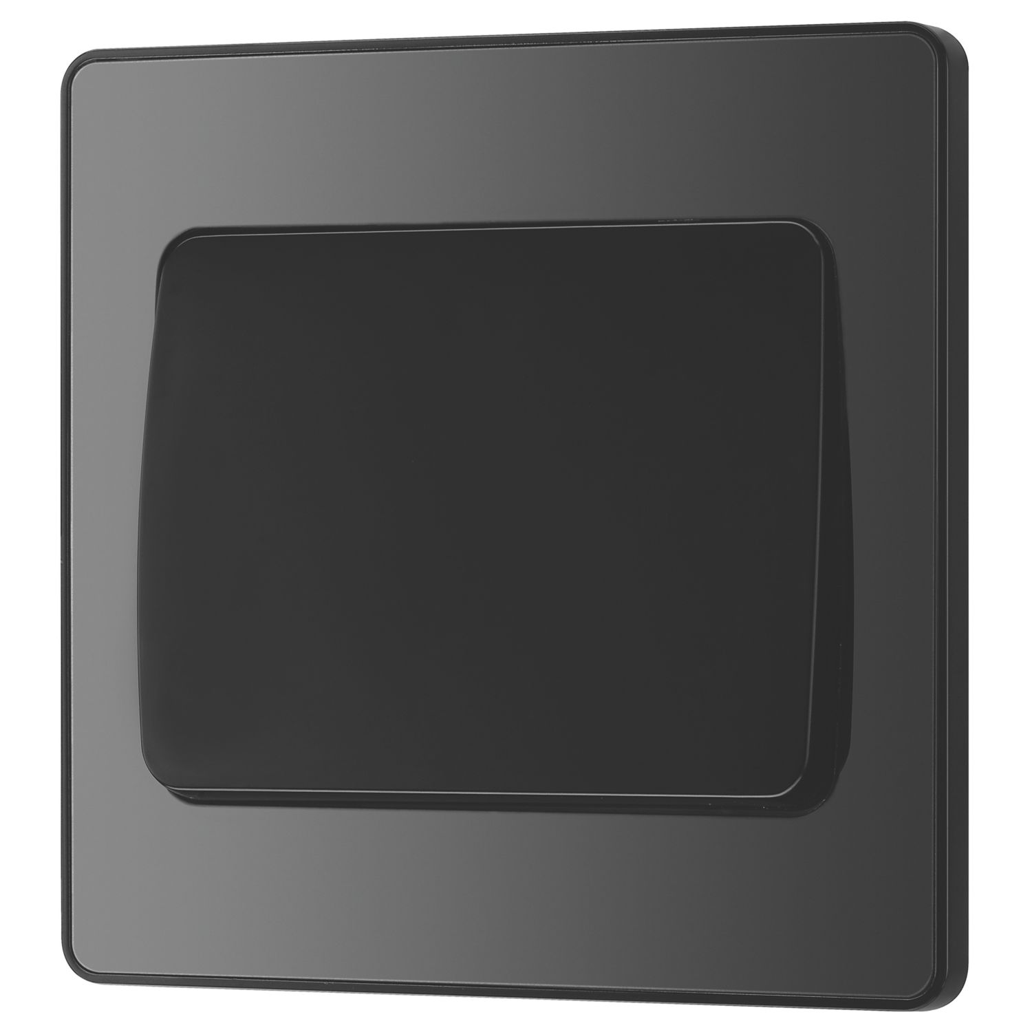 British General Evolve 20A 16AX 1-Gang 2-Way Wide Rocker Light Switch Black Chrome (318PY)