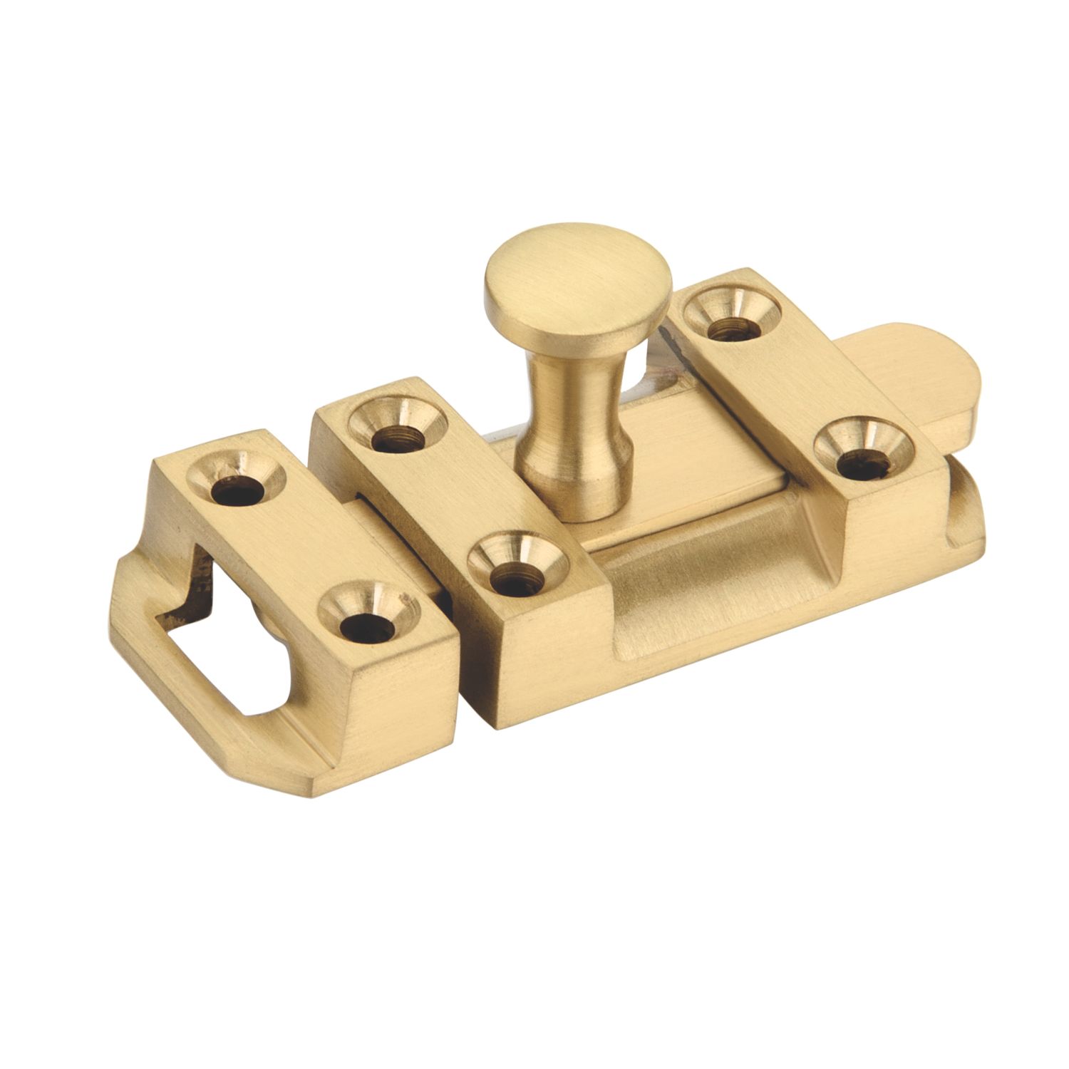 Smith & Locke Flat Door Bolt Brushed Brass 40mm (319TE)
