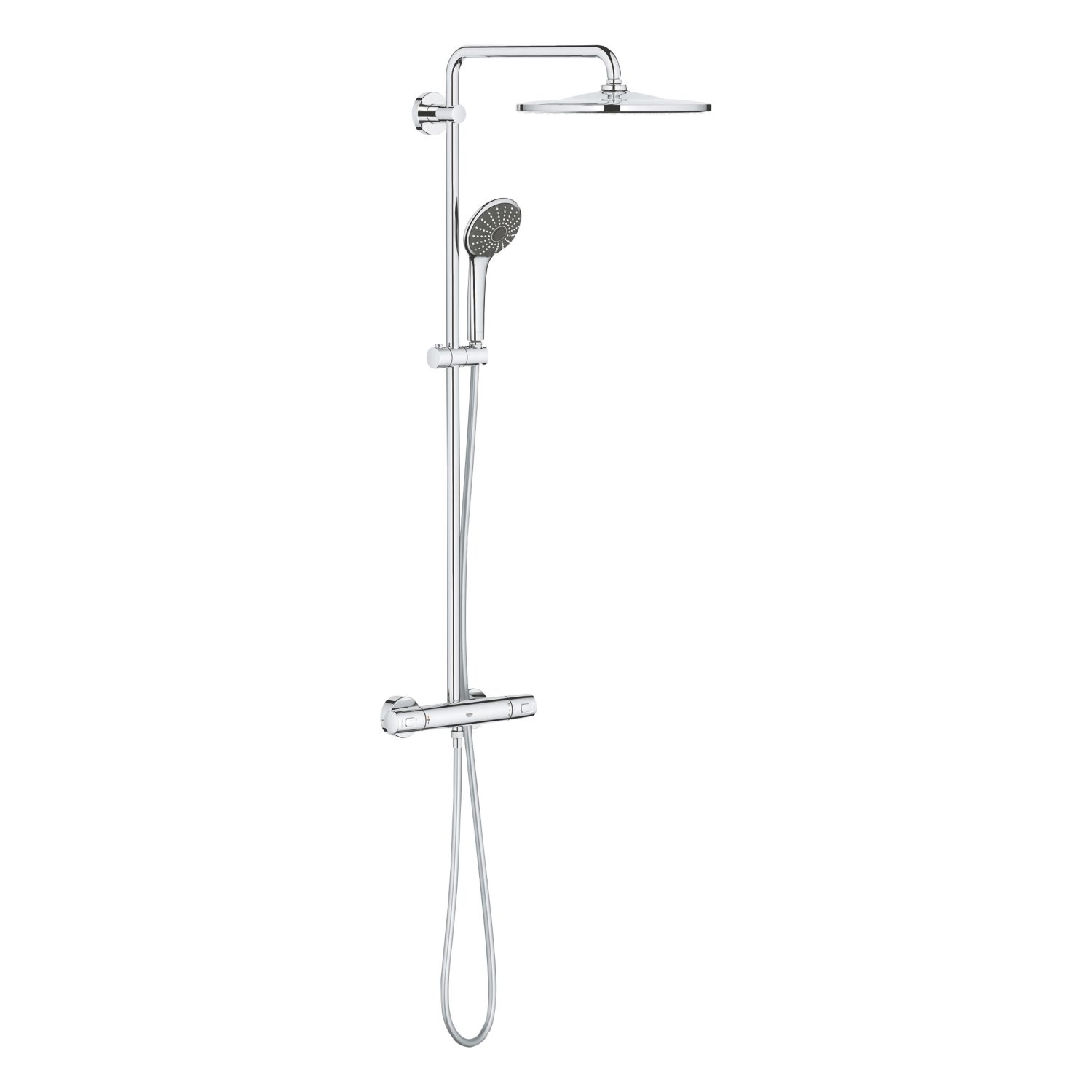 Grohe Vitalio Joy 310 HP Rear-Fed Exposed Chrome Thermostatic Shower System (319XT)