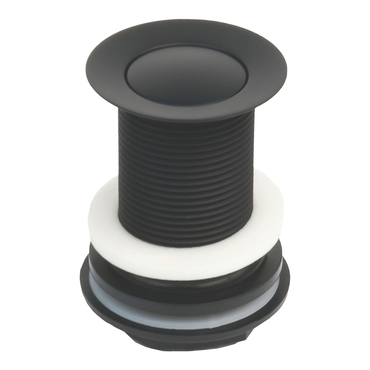 Flomasta Unslotted Pop Up Small Basin Waste Matt Black 66mm (319YX)