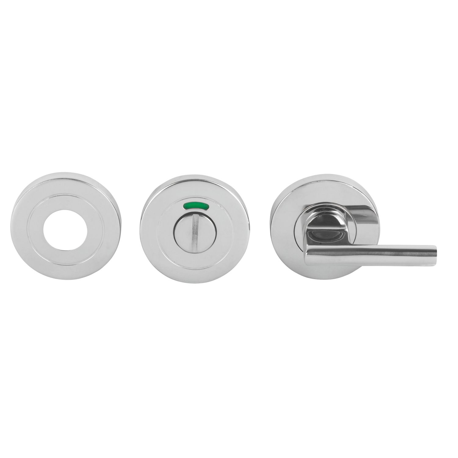 Eurospec Lever WC Thumbturn Set Polished Stainless Steel 52mm (3212J)
