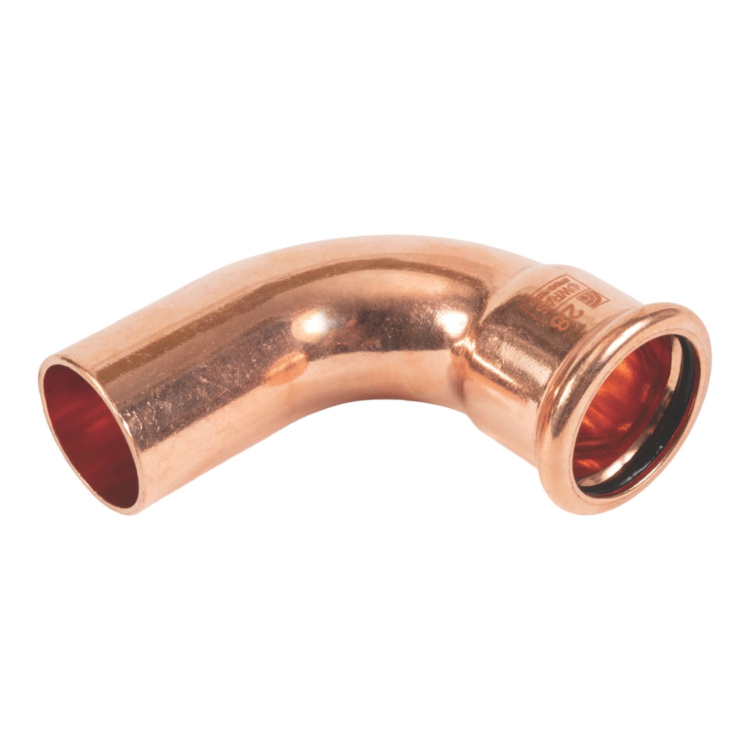Flomasta Copper Press-Fit Adapting 90° M-Profile Street Elbows 28mm x 28mm 2 Pack (321AK)