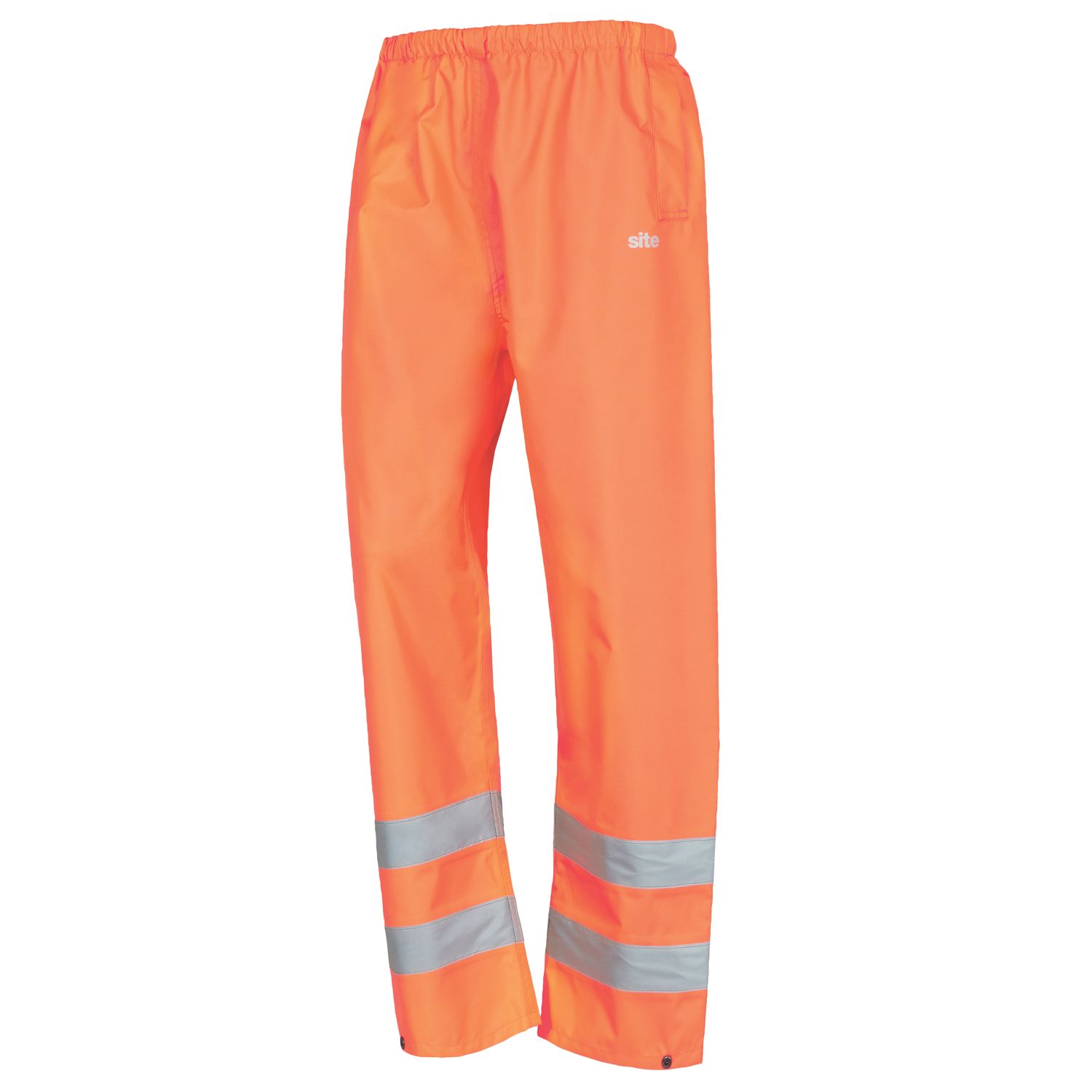 Site Huske Hi-Vis Over Trousers Elasticated Waist Orange Medium 25" W 29" L (321XR)