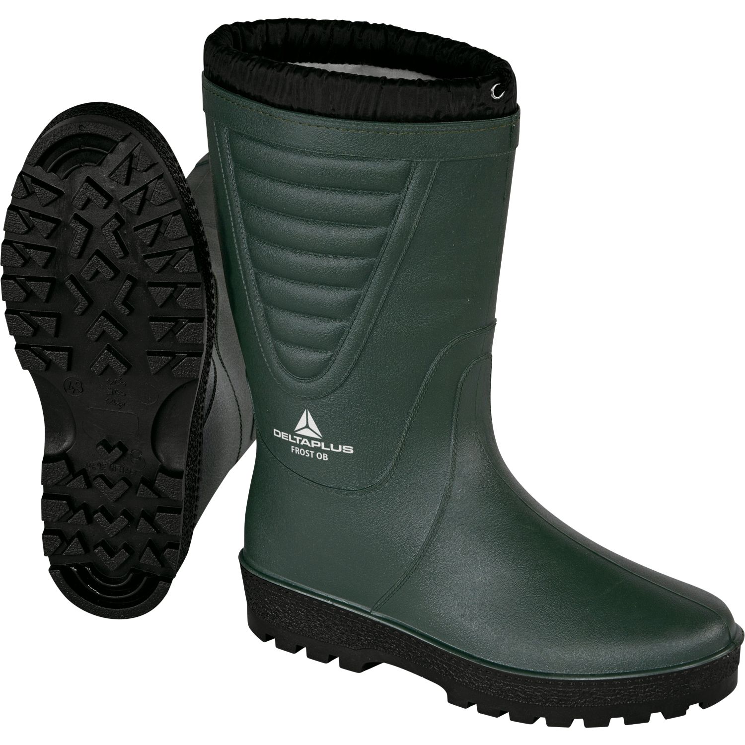 Delta Plus FROSTOBVE Size 8 Green/Black Non Safety Wellies (323PP)