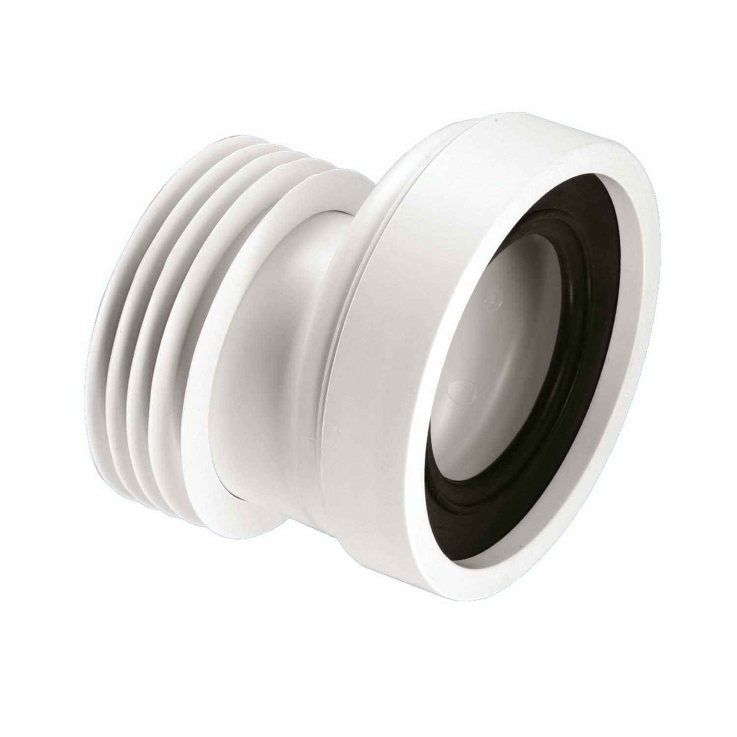 McAlpine Rigid 20mm Offset Toilet Pan Connector White 120mm (3244P)