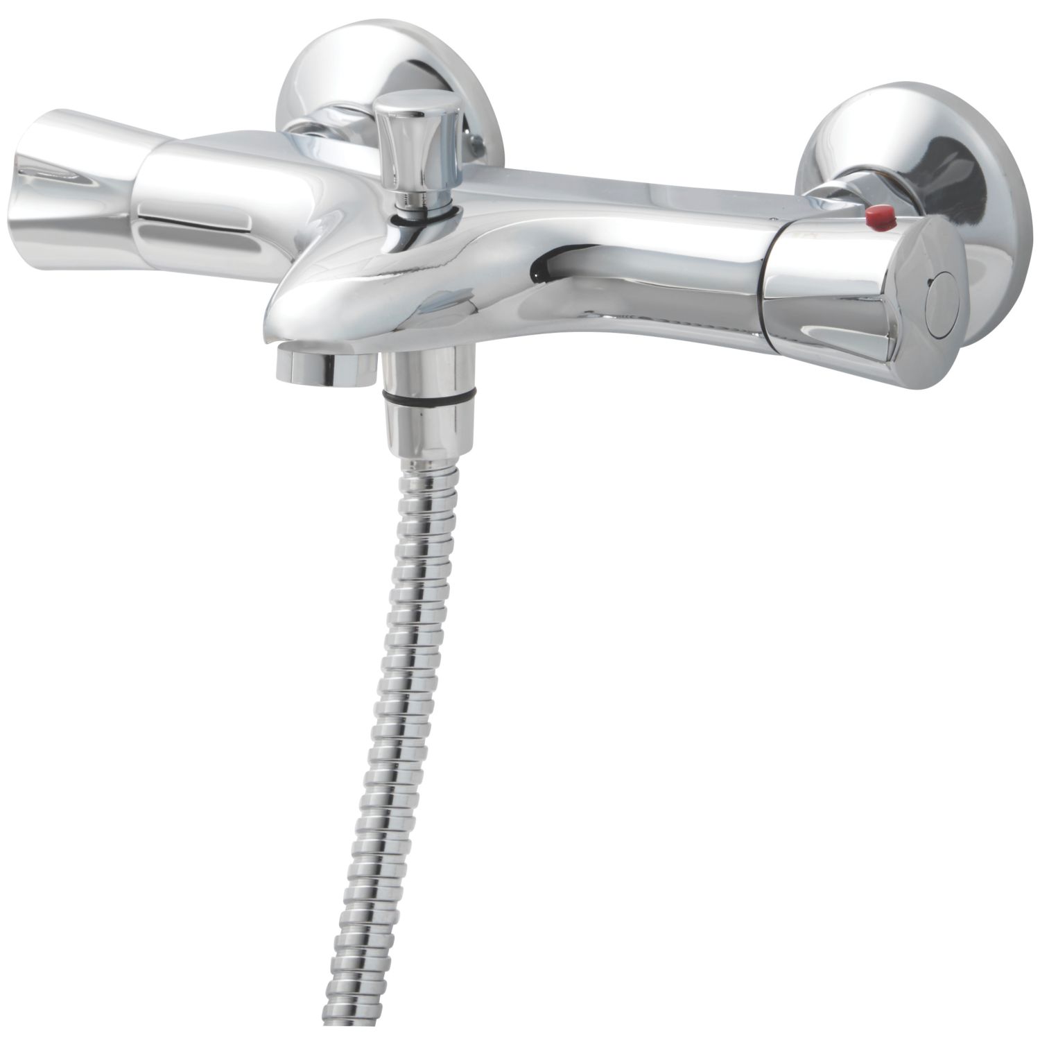 Rize Chrome 75mm Wall Mounted Dual Control Thermostatic Shower Mixer Tap (324FV)