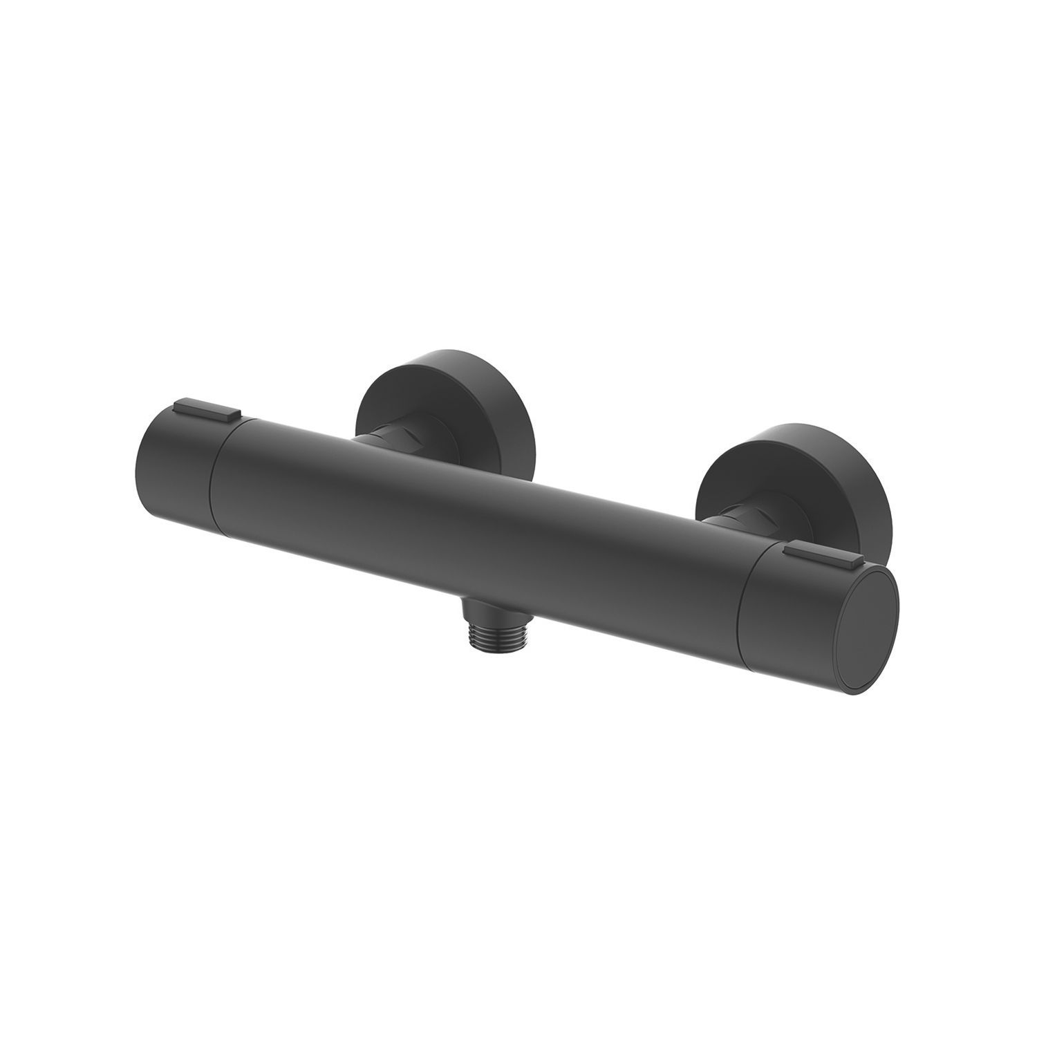 Ideal Standard Alu+ Exposed Dual Outlet Thermostatic Silk Black Bar Mixer Shower Valve With Diverter (324KU)