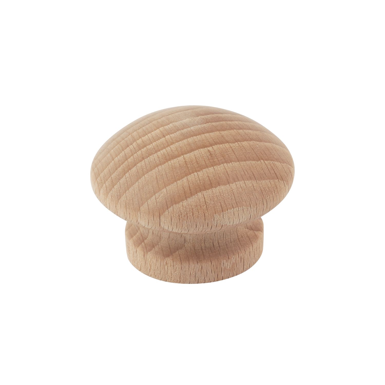 Essentials Traditional Cabinet Door Knobs Plain Beech 40mm 2 Pack (32503)