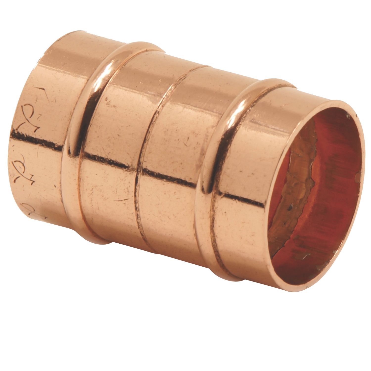 Yorkshire Copper Solder Ring Equal Couplers 22mm 2 Pack (3251G)