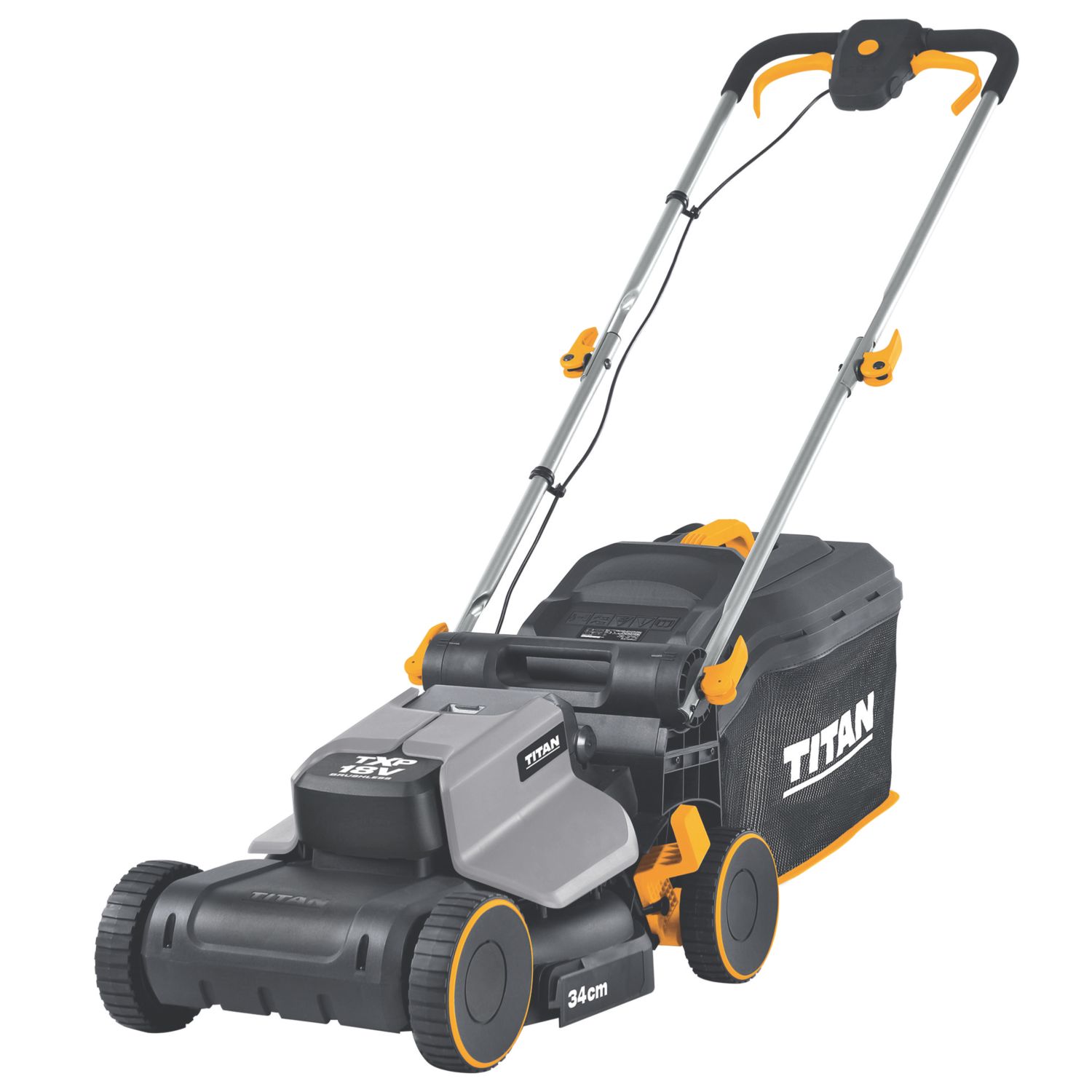 Titan TTI836LWM 18V 1 x 5.0Ah Li-Ion TXP Brushless Cordless 34cm Lawn Mower (326VX)