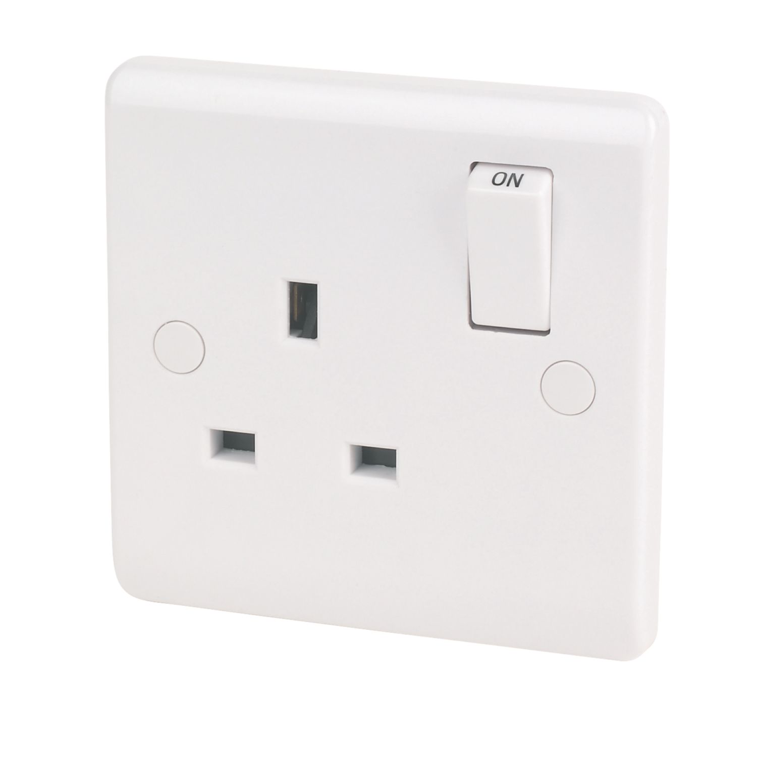 LAP 13A 1-Gang SP Switched Plug Socket White (32767)
