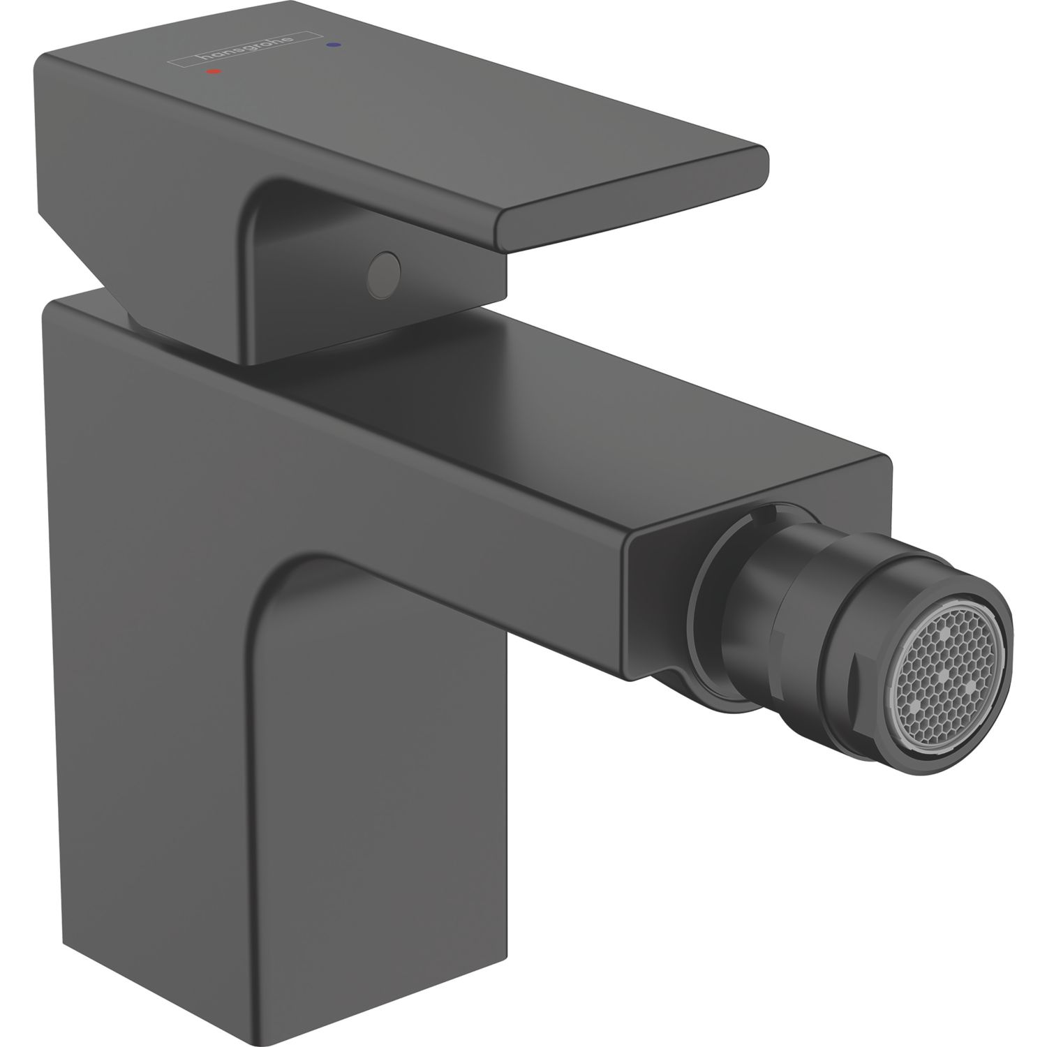Hansgrohe Vernis Shape Matt Black 126mm Mono Bidet Mixer Tap With Pop-Up Waste (328VG)