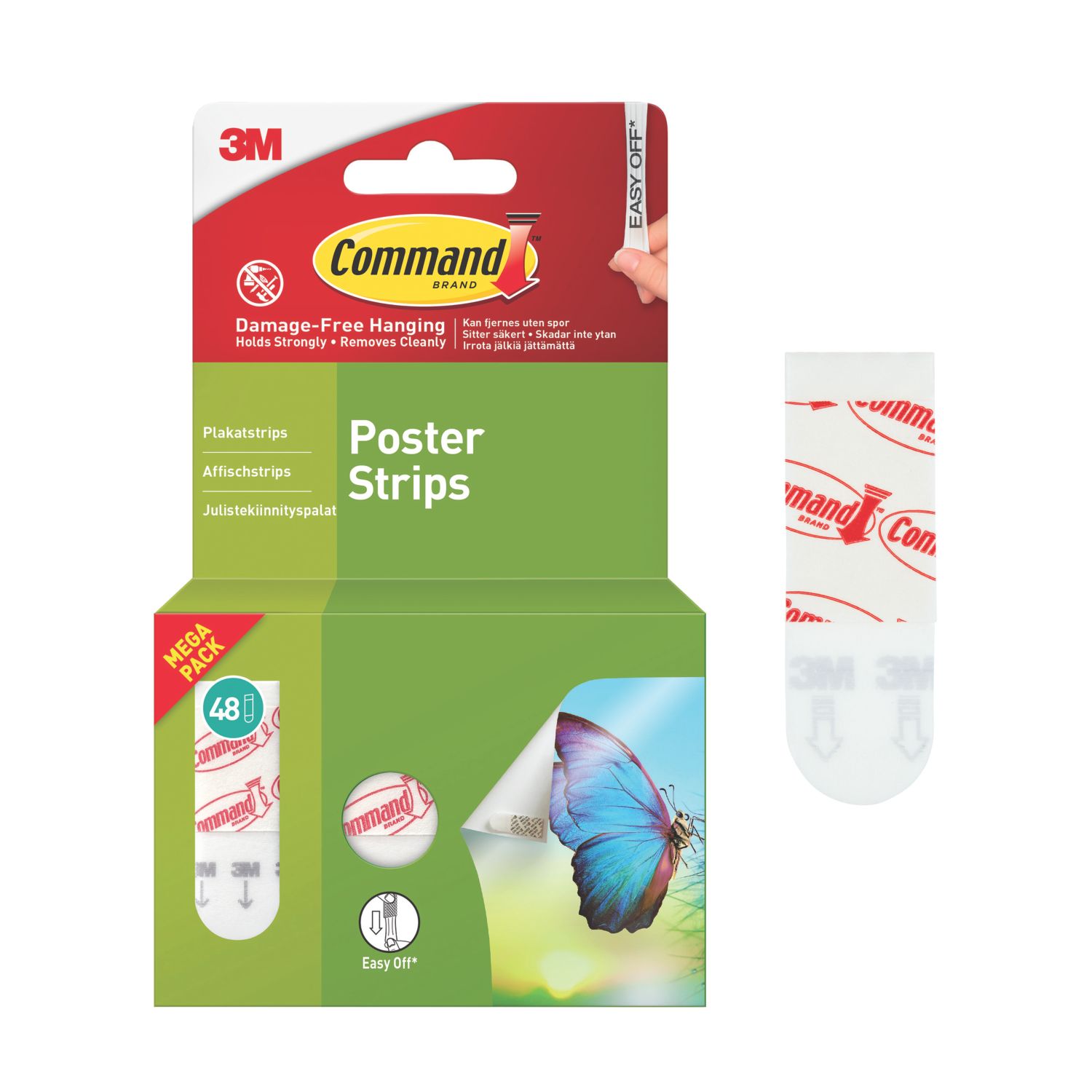 Command Self-Adhesive Poster Strips One Size 48 Pack (330AX)