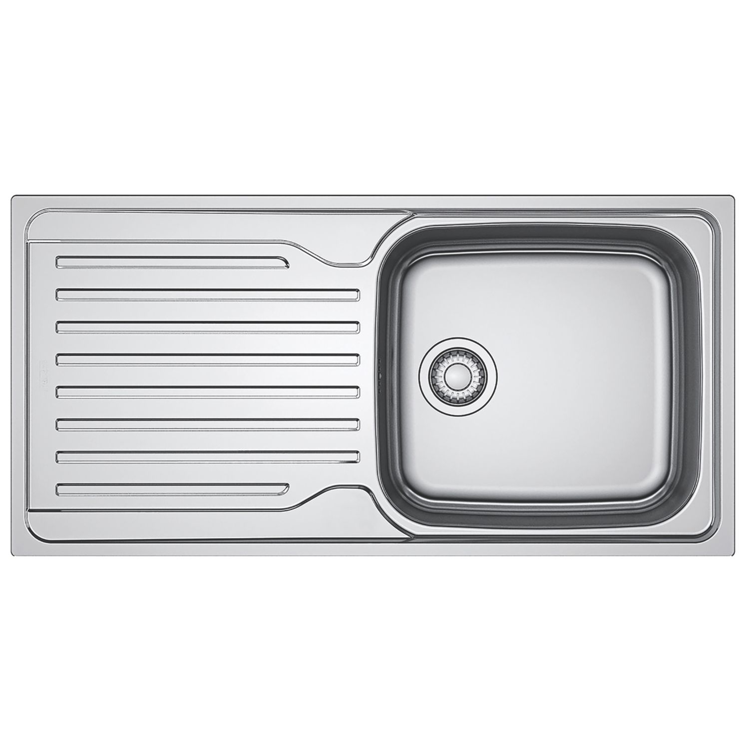 Franke Antea 1 Bowl Stainless Steel Inset Sink with Reversible Drainer 1000mm x 500mm (330CF)