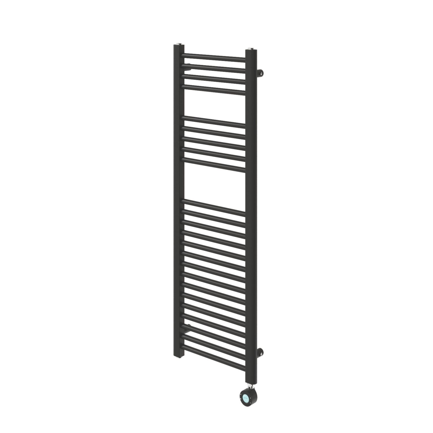 Flomasta 1200mm x 400mm 1364BTU Black Flat Electric Towel Radiator (331CL)