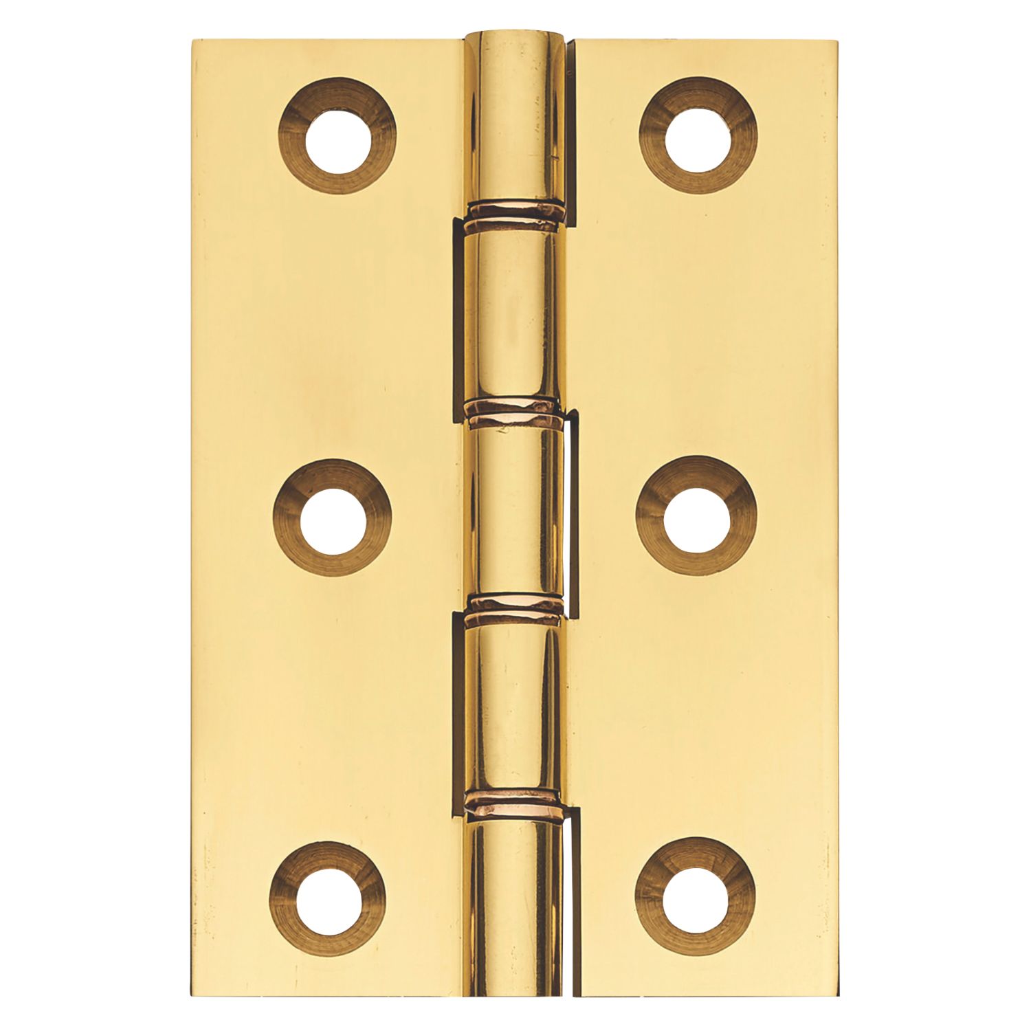 Polished Brass Double Phosphor Bronze Washered Butt Hinges 76mm x 51mm 2 Pack (331PR)